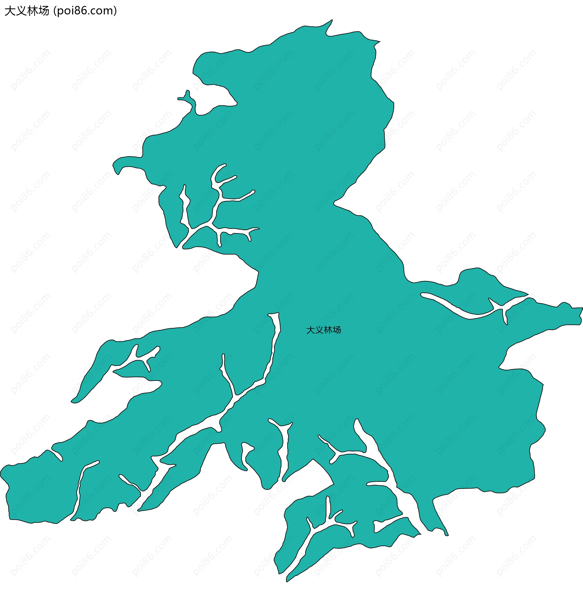 大义林场边界地图