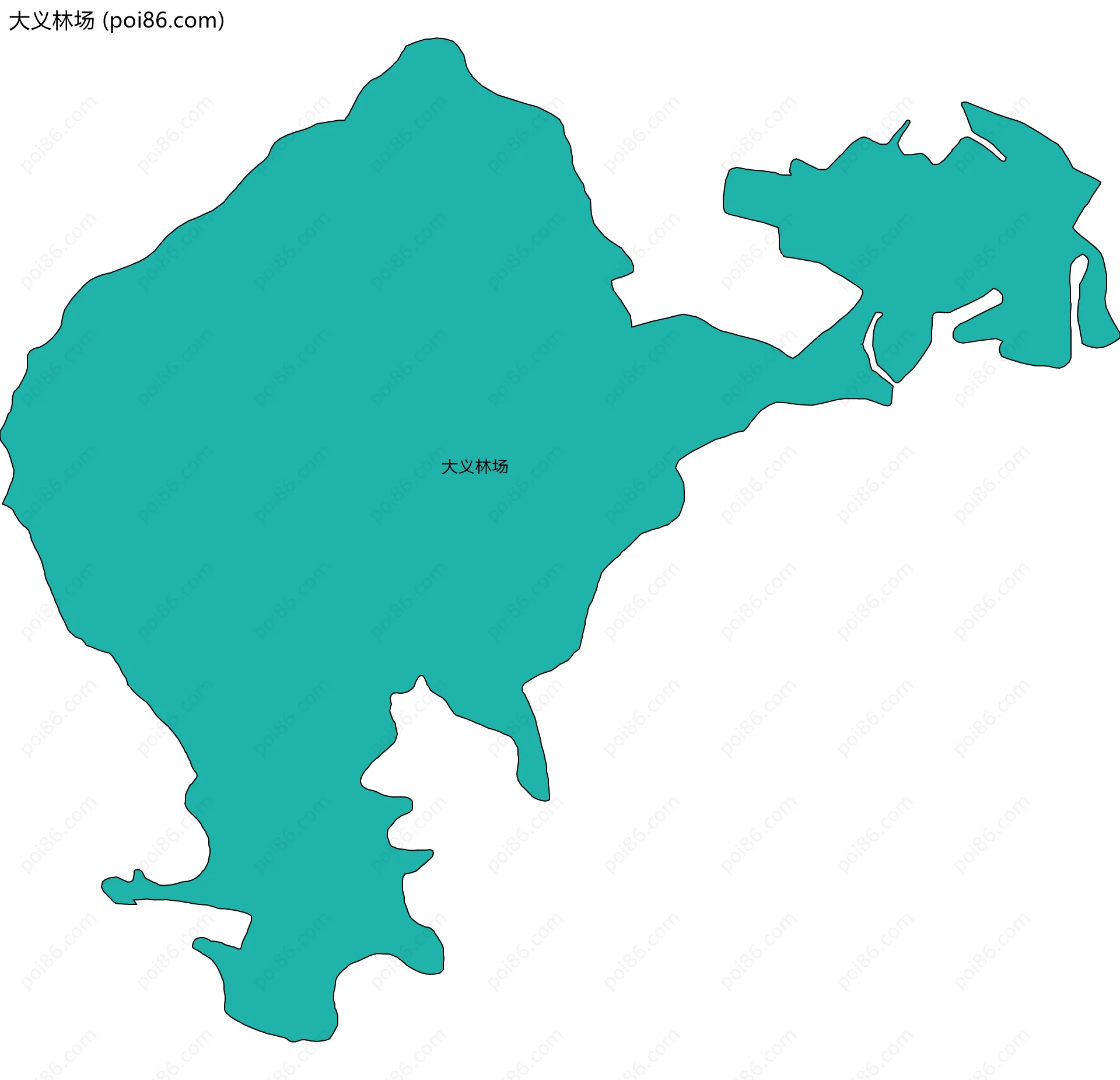 大义林场边界地图