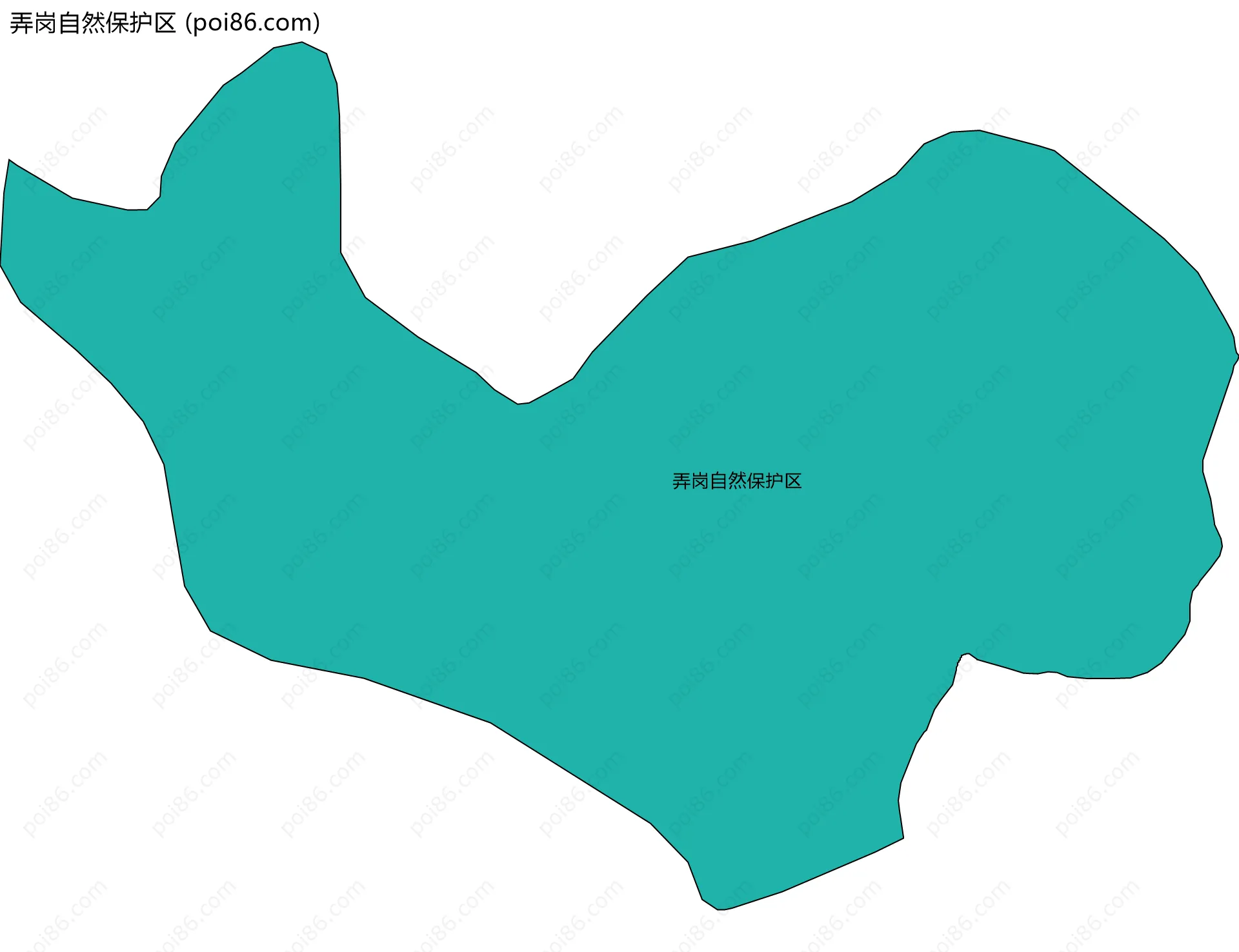 弄岗自然保护区边界地图