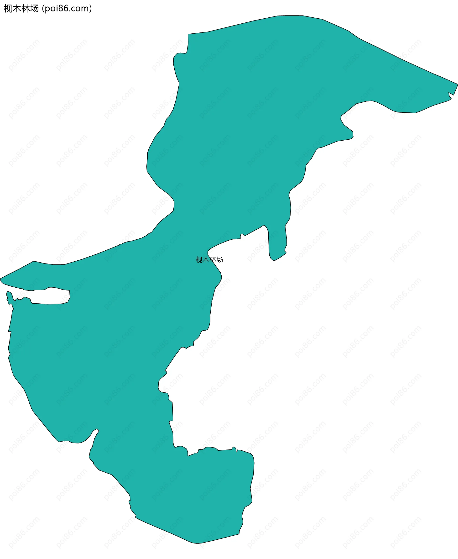 枧木林场边界地图