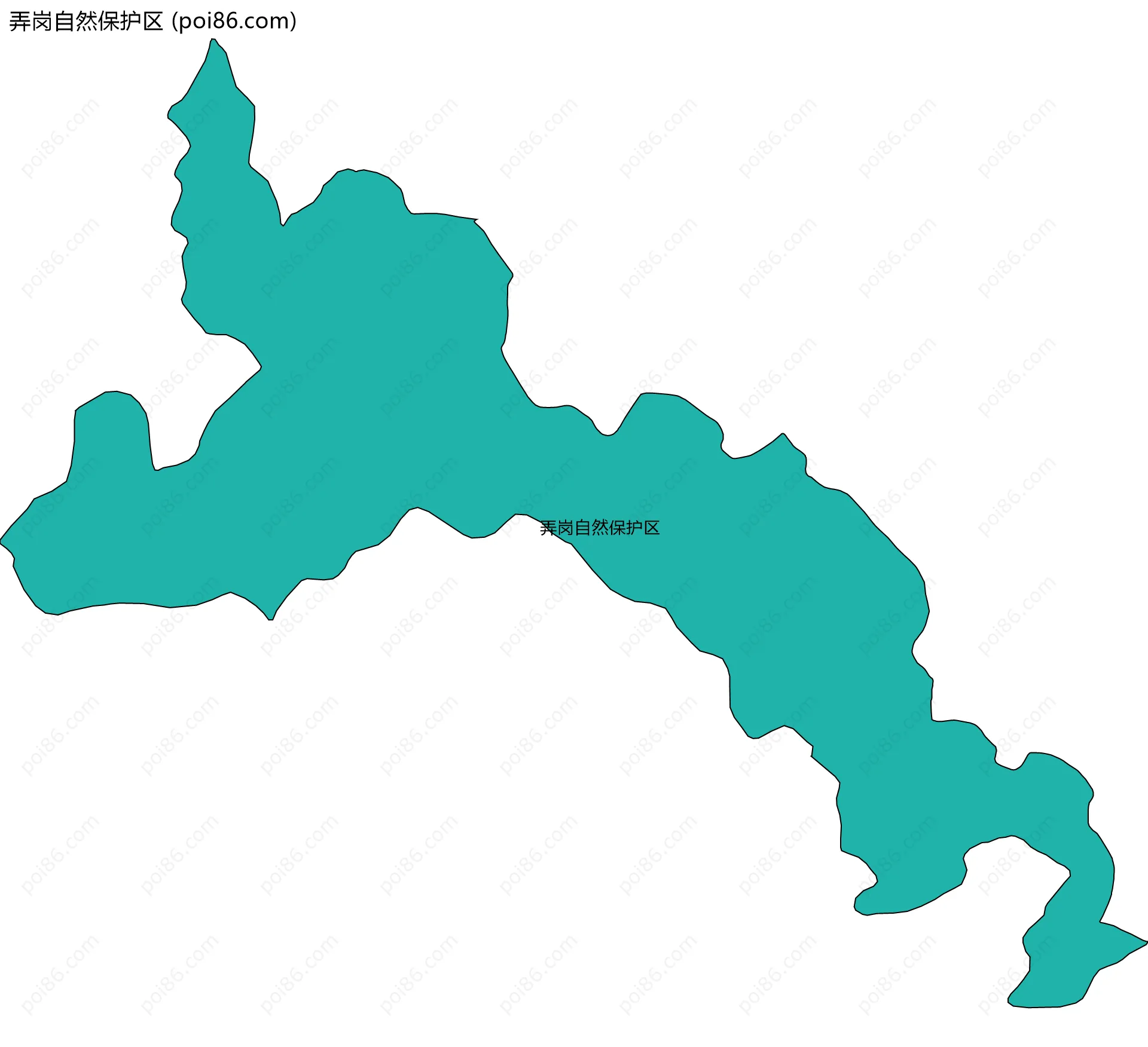 弄岗自然保护区边界地图