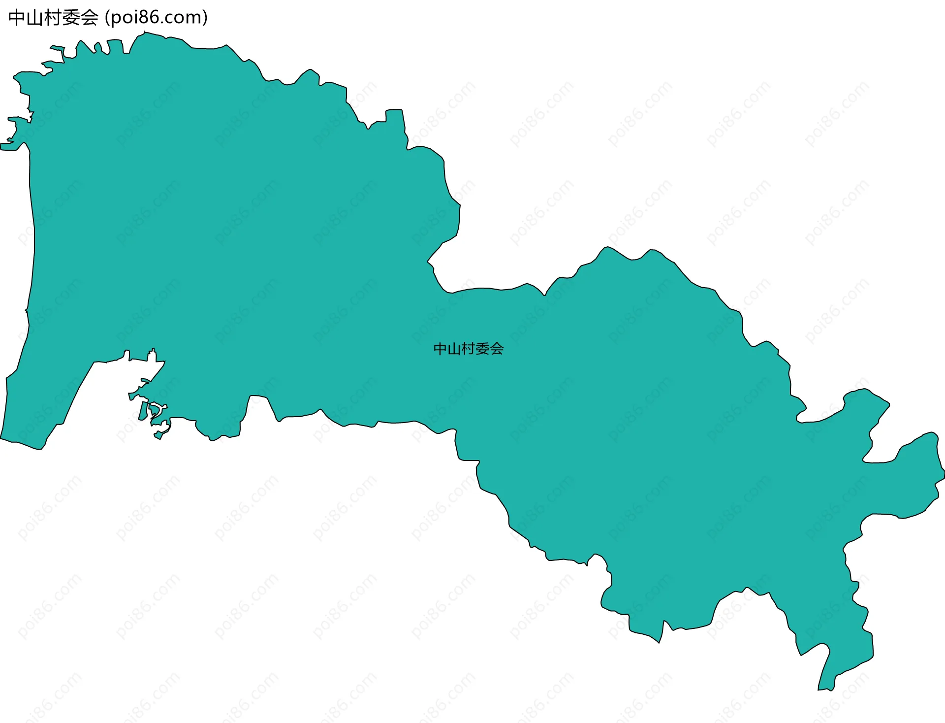 中山村委会边界地图