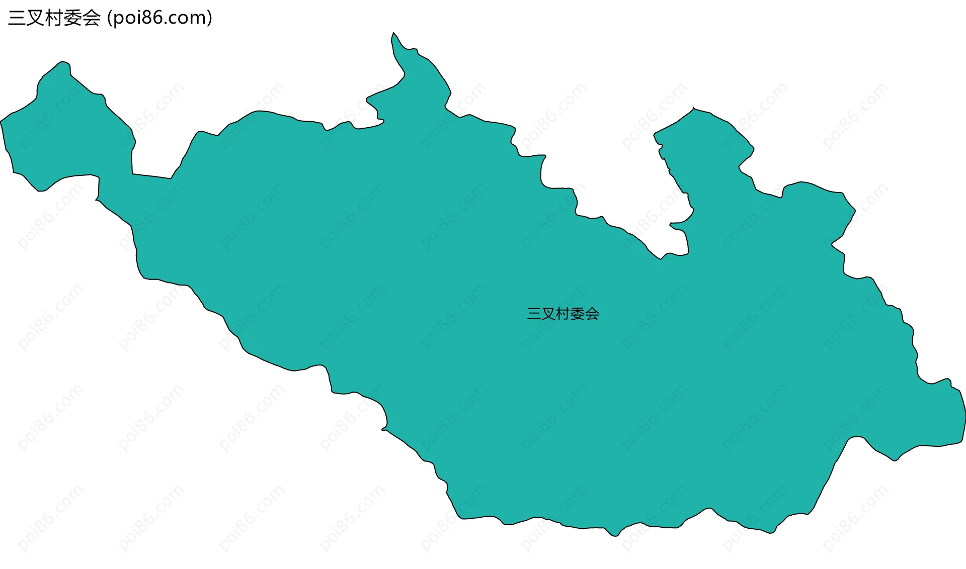 三叉村委会边界地图