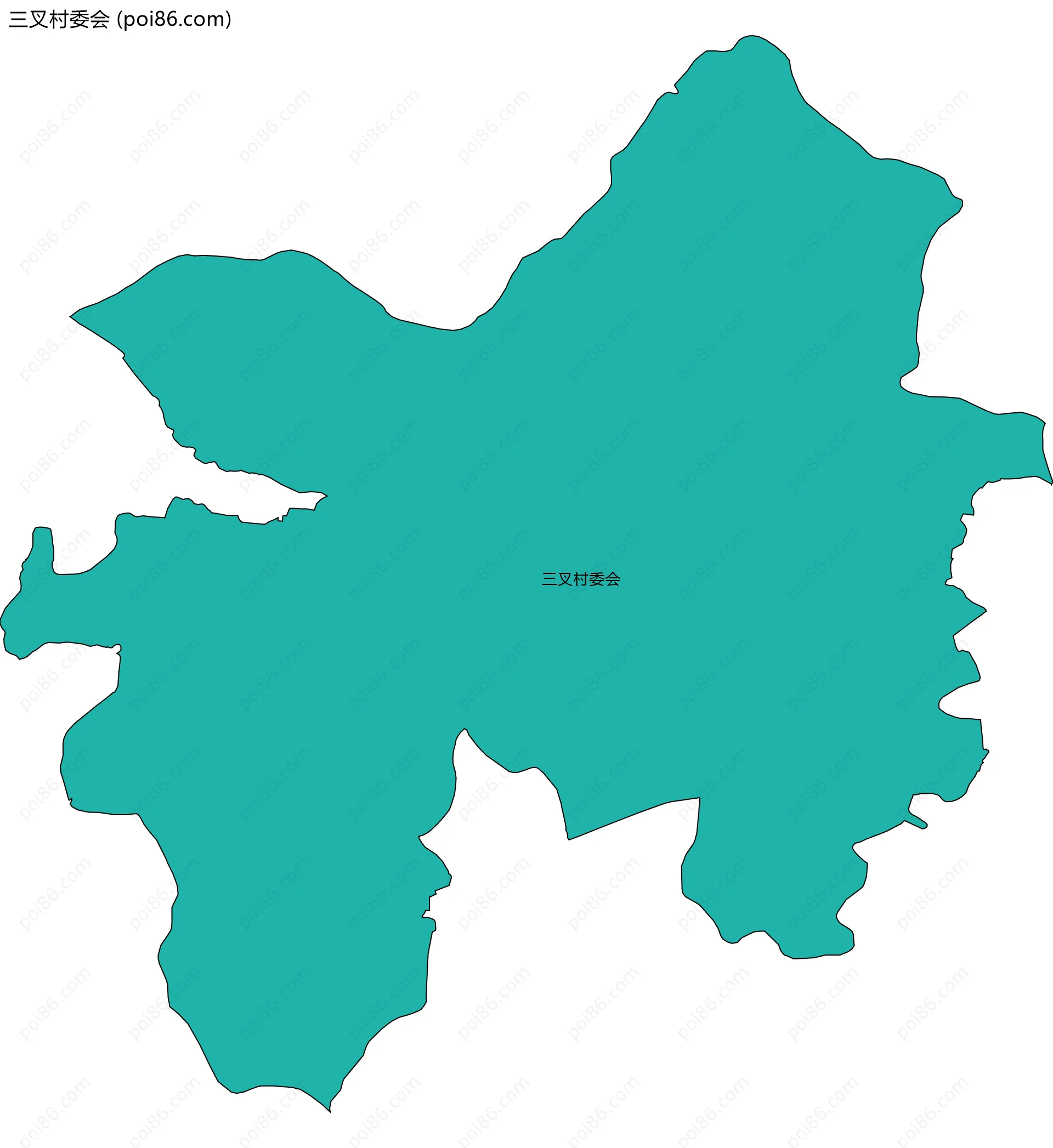 三叉村委会边界地图