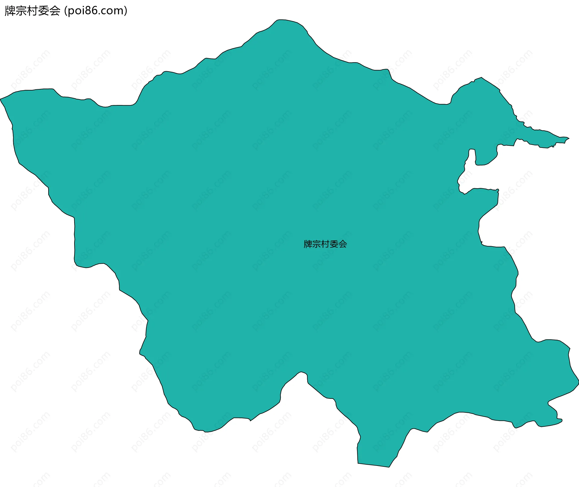 牌宗村委会边界地图