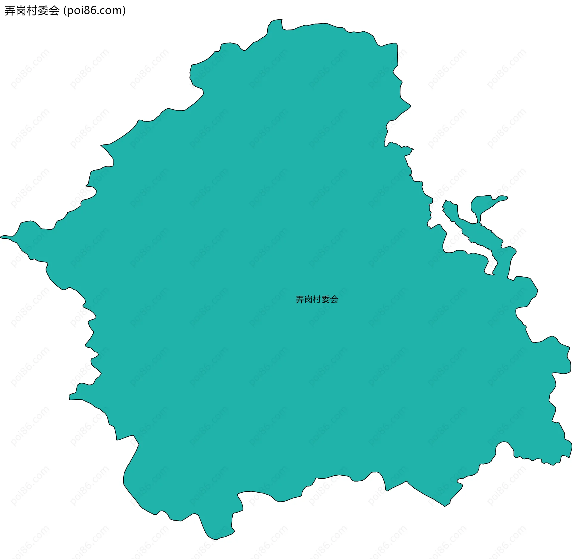 弄岗村委会边界地图