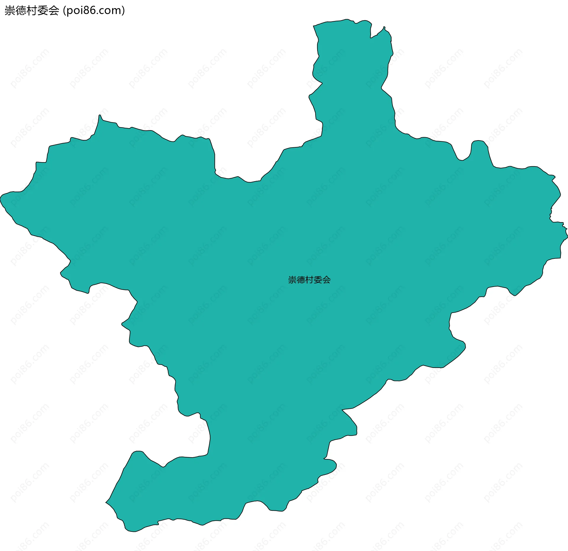 崇德村委会边界地图