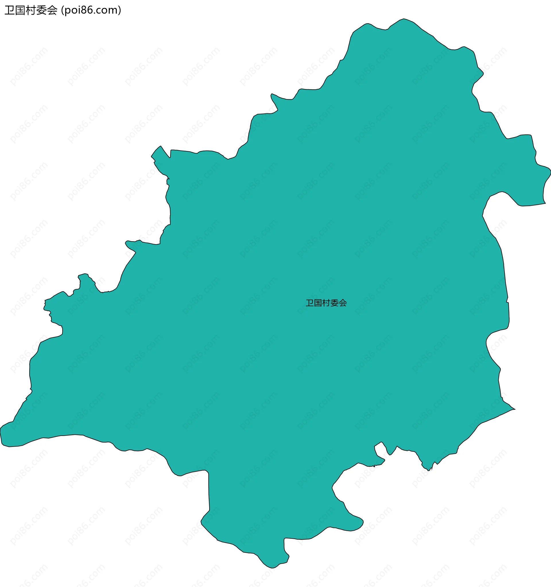 卫国村委会边界地图