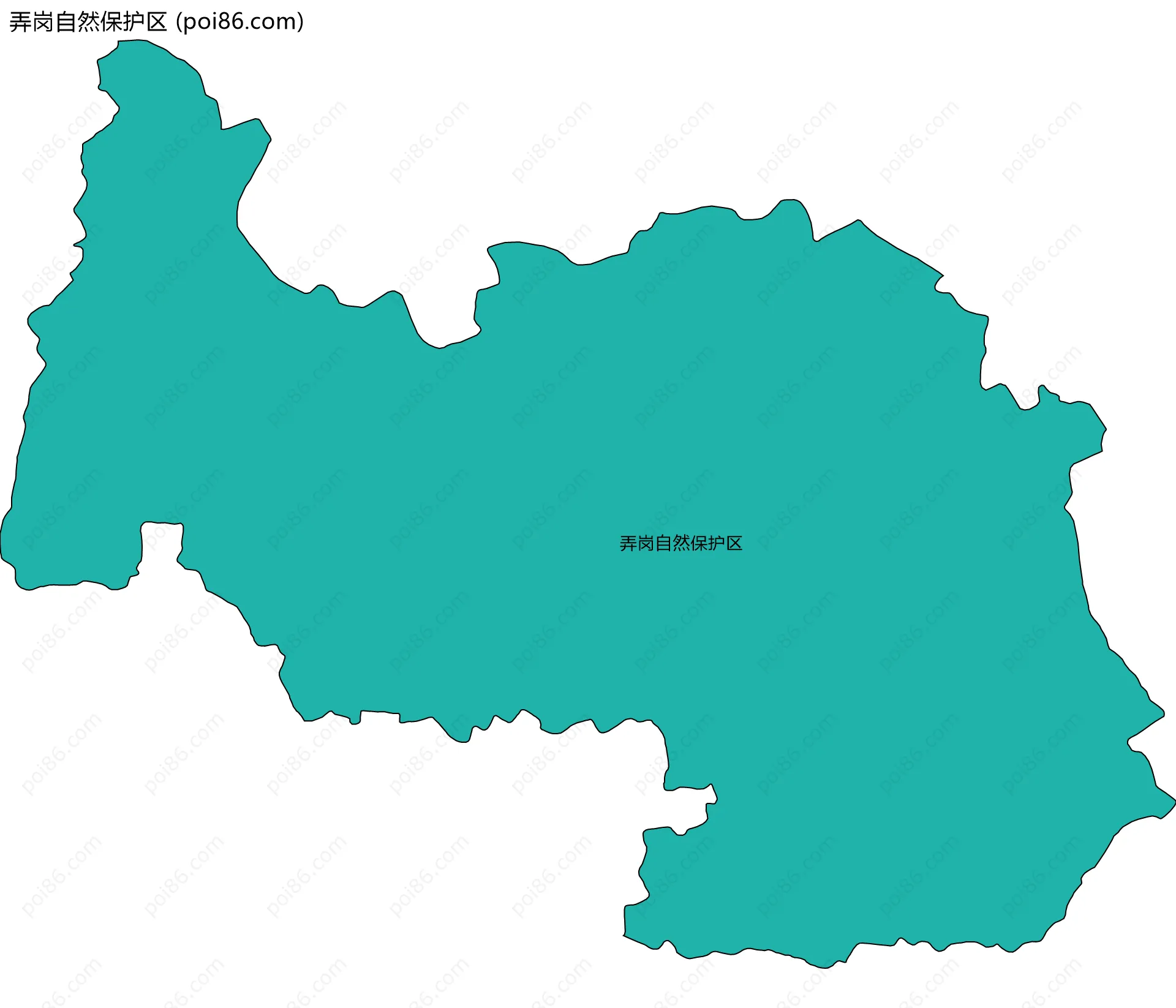 弄岗自然保护区边界地图