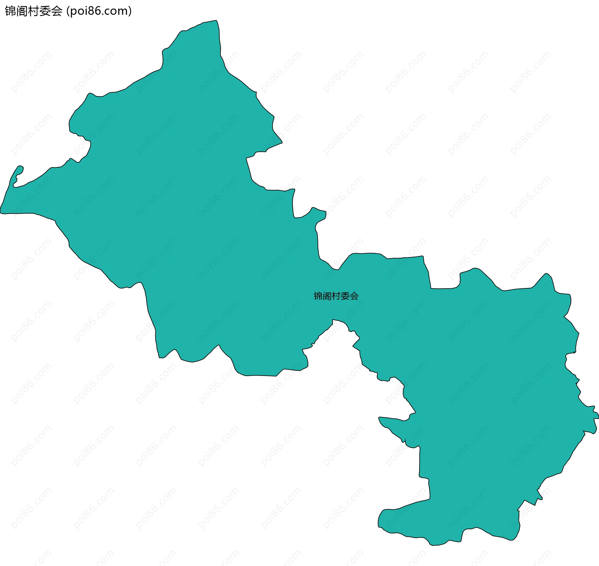 锦阁村委会边界地图
