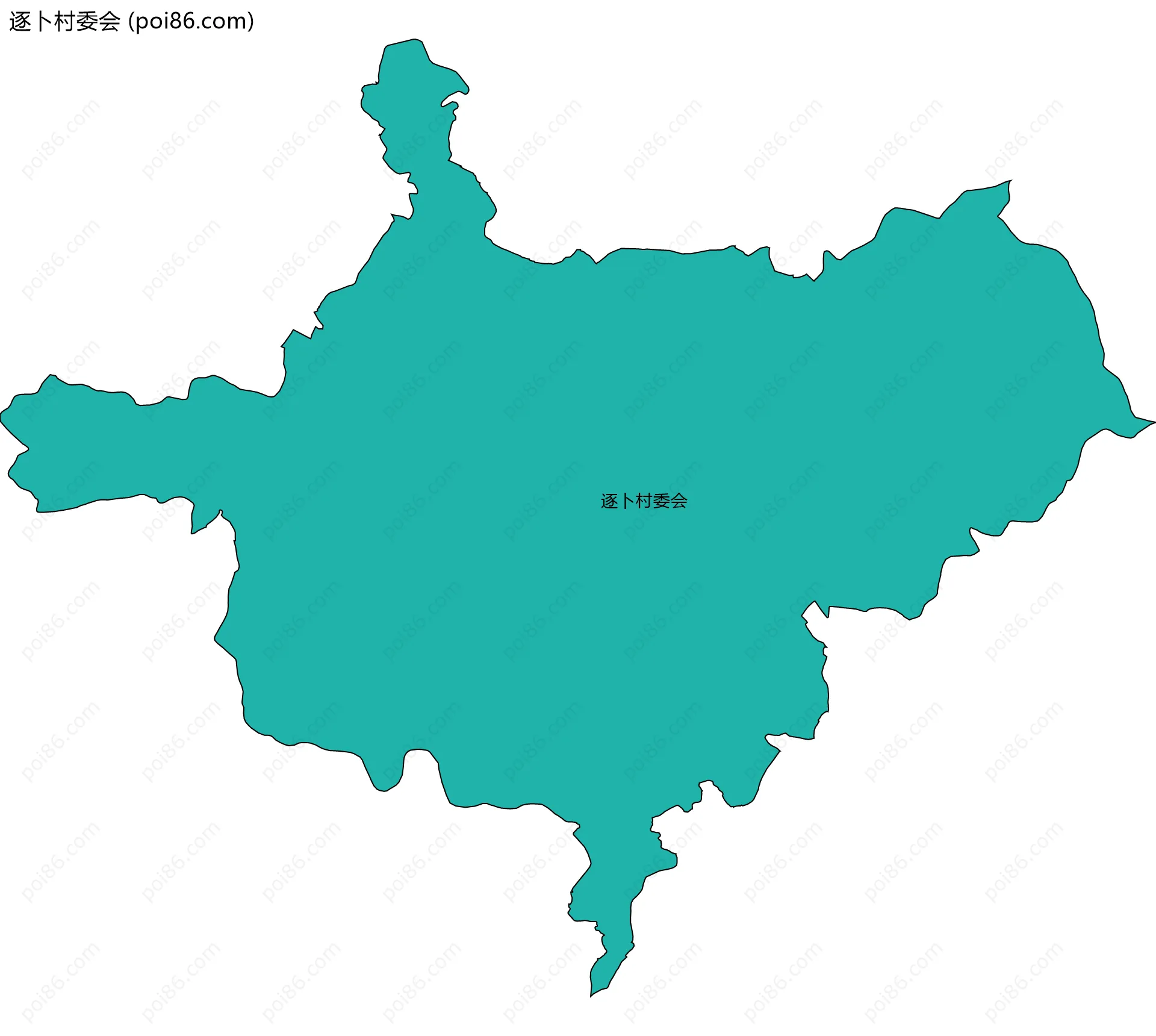 逐卜村委会边界地图