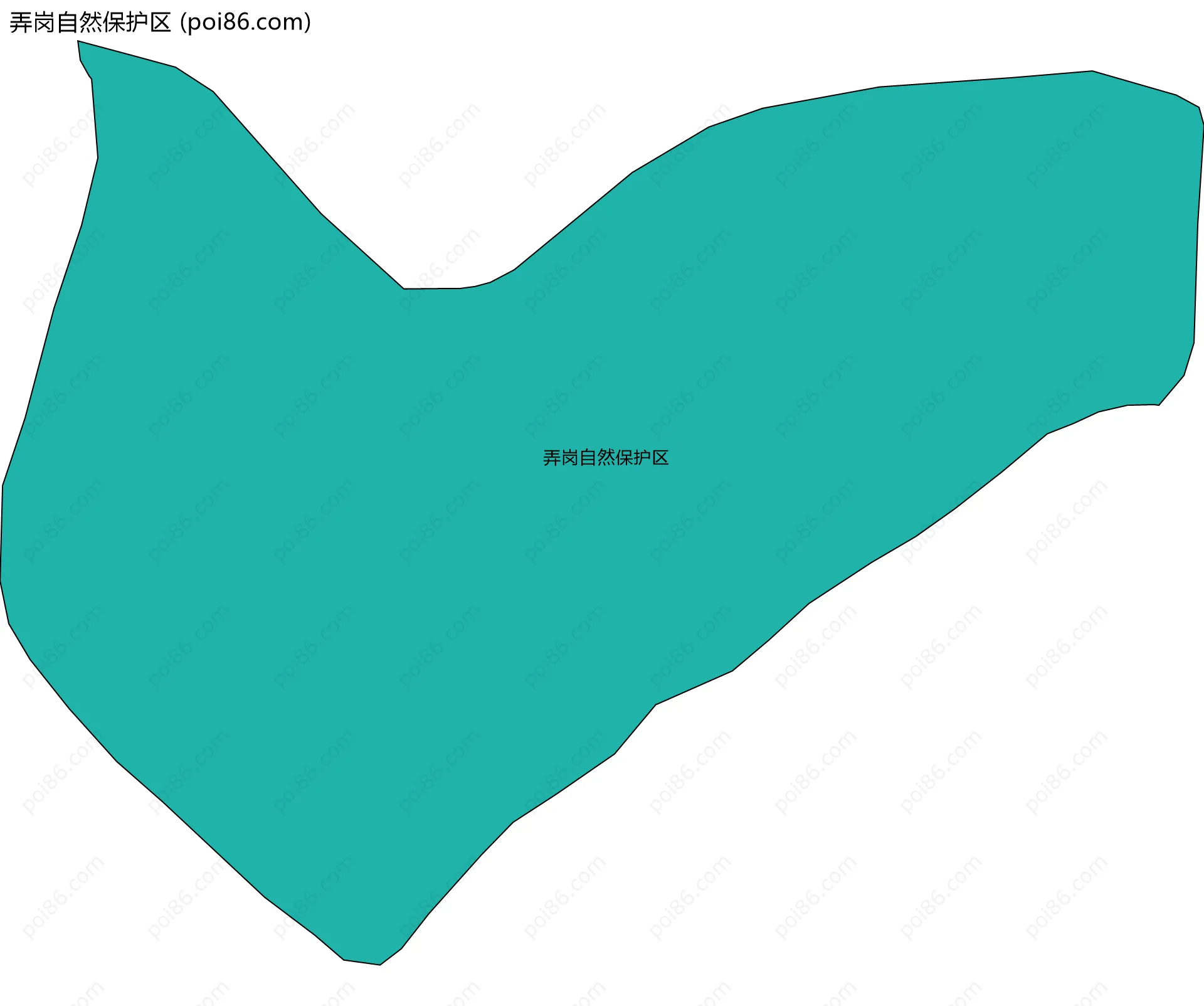弄岗自然保护区边界地图