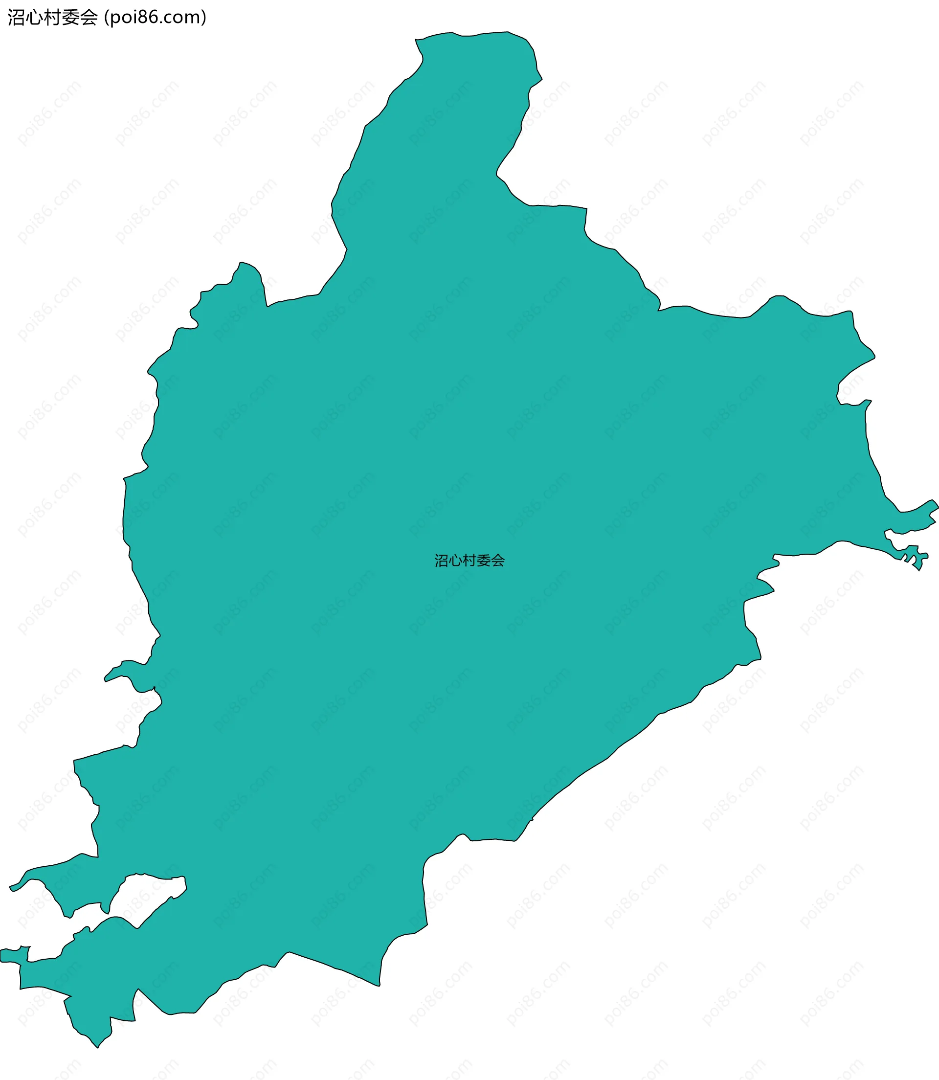 沼心村委会边界地图
