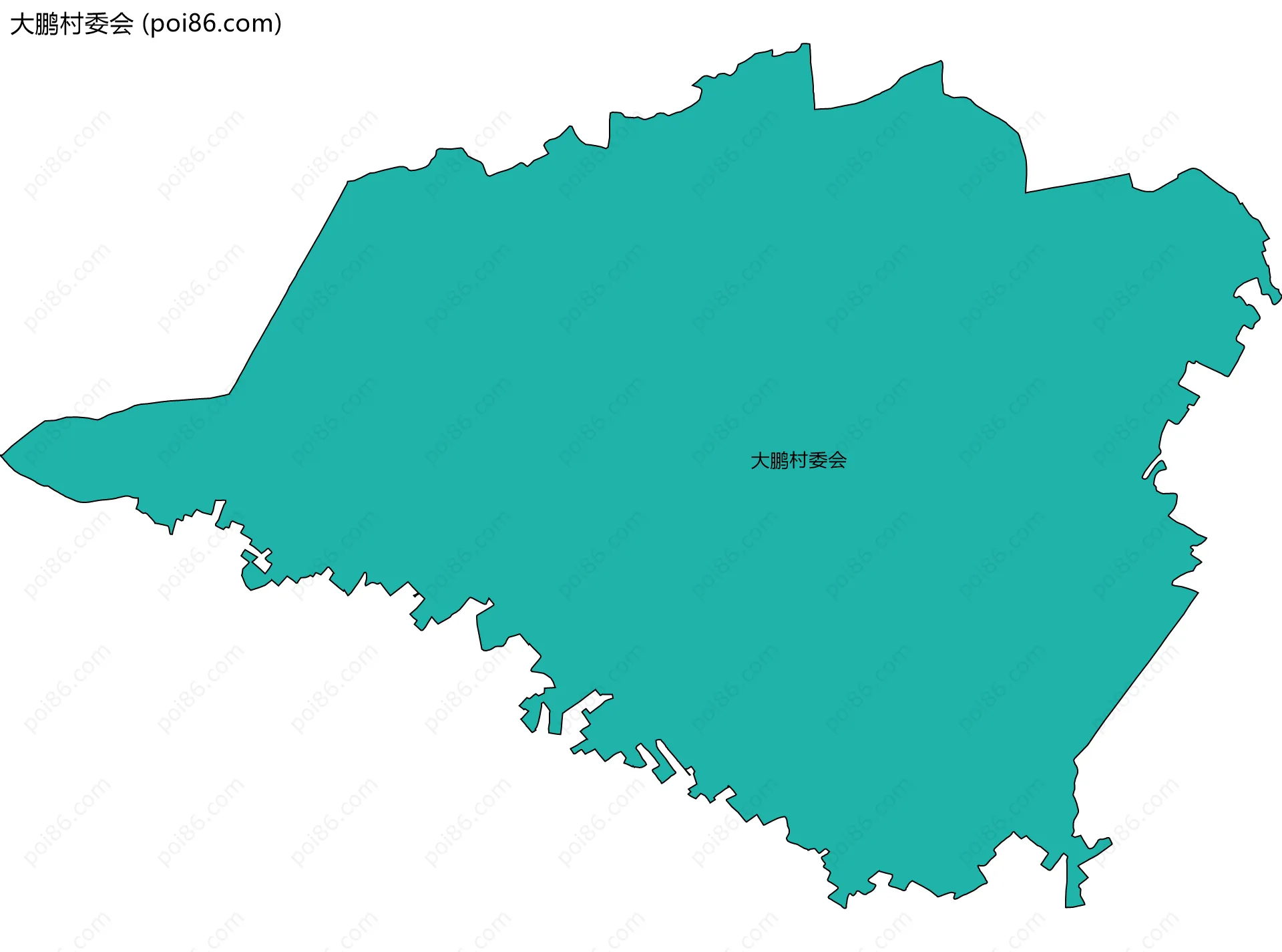 大鹏村委会边界地图