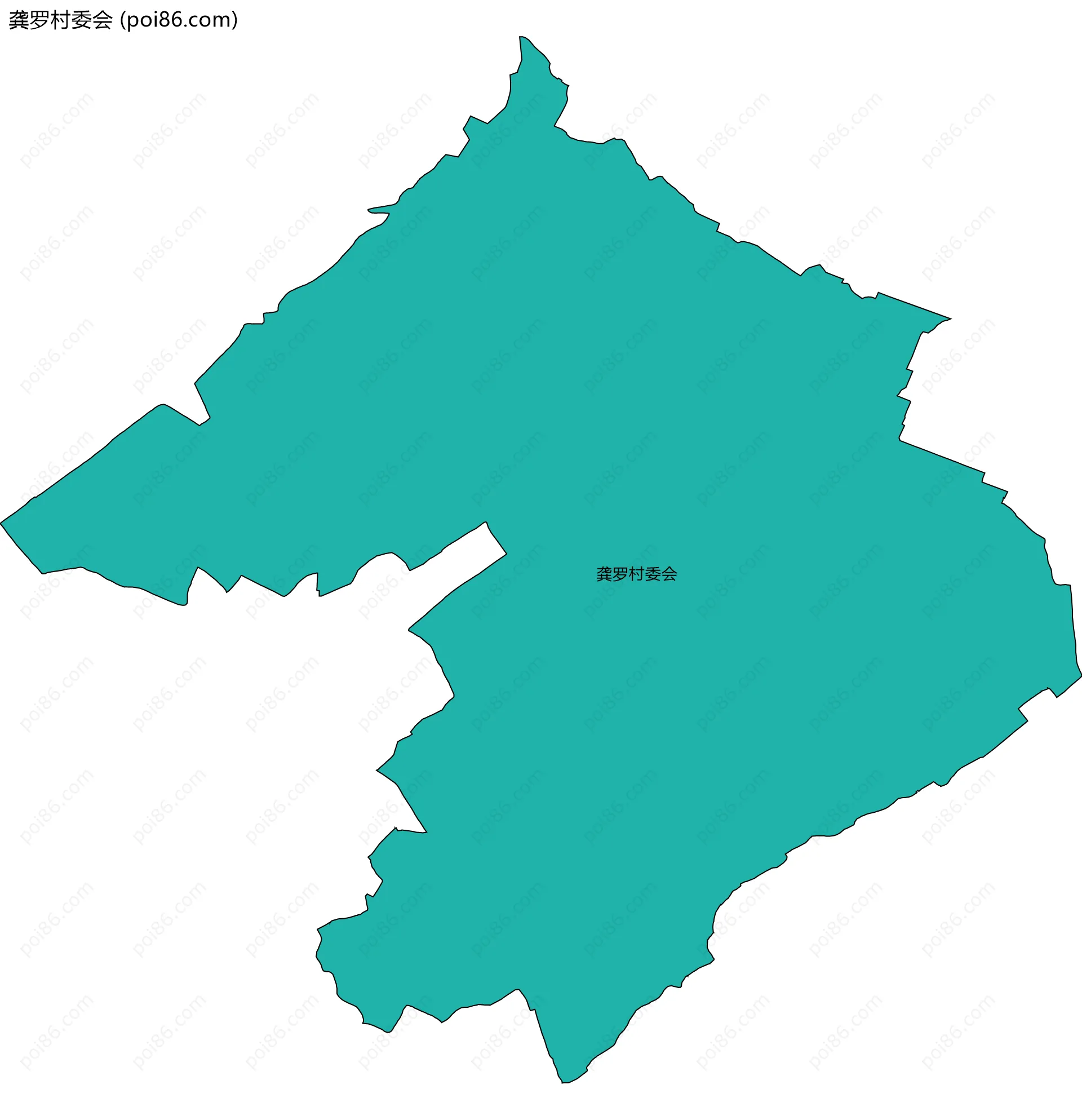 龚罗村委会边界地图