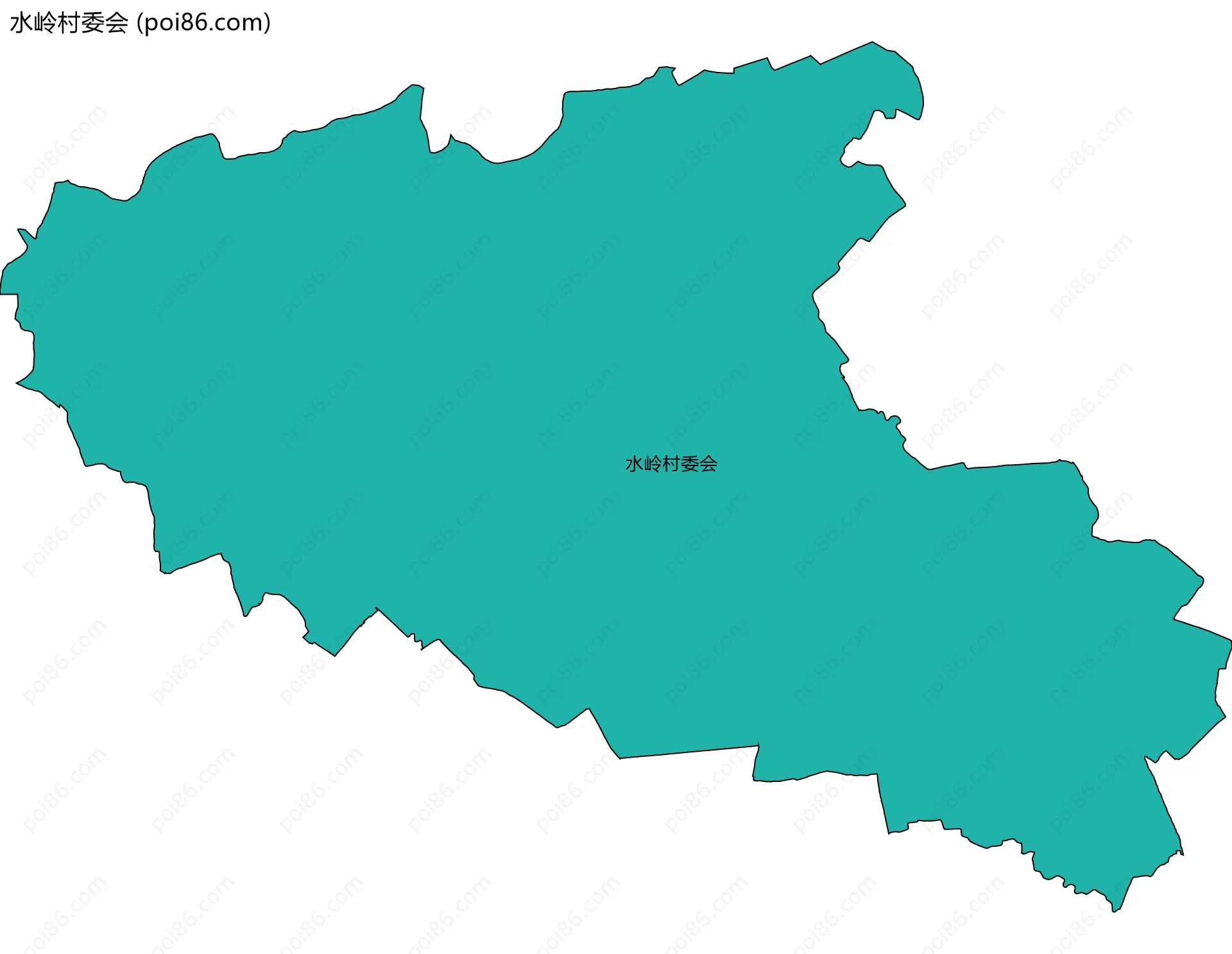 水岭村委会边界地图