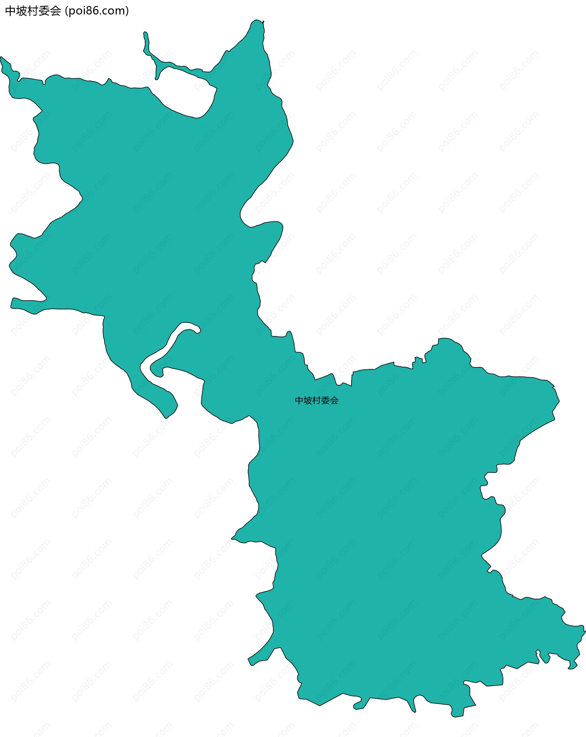 中坡村委会边界地图