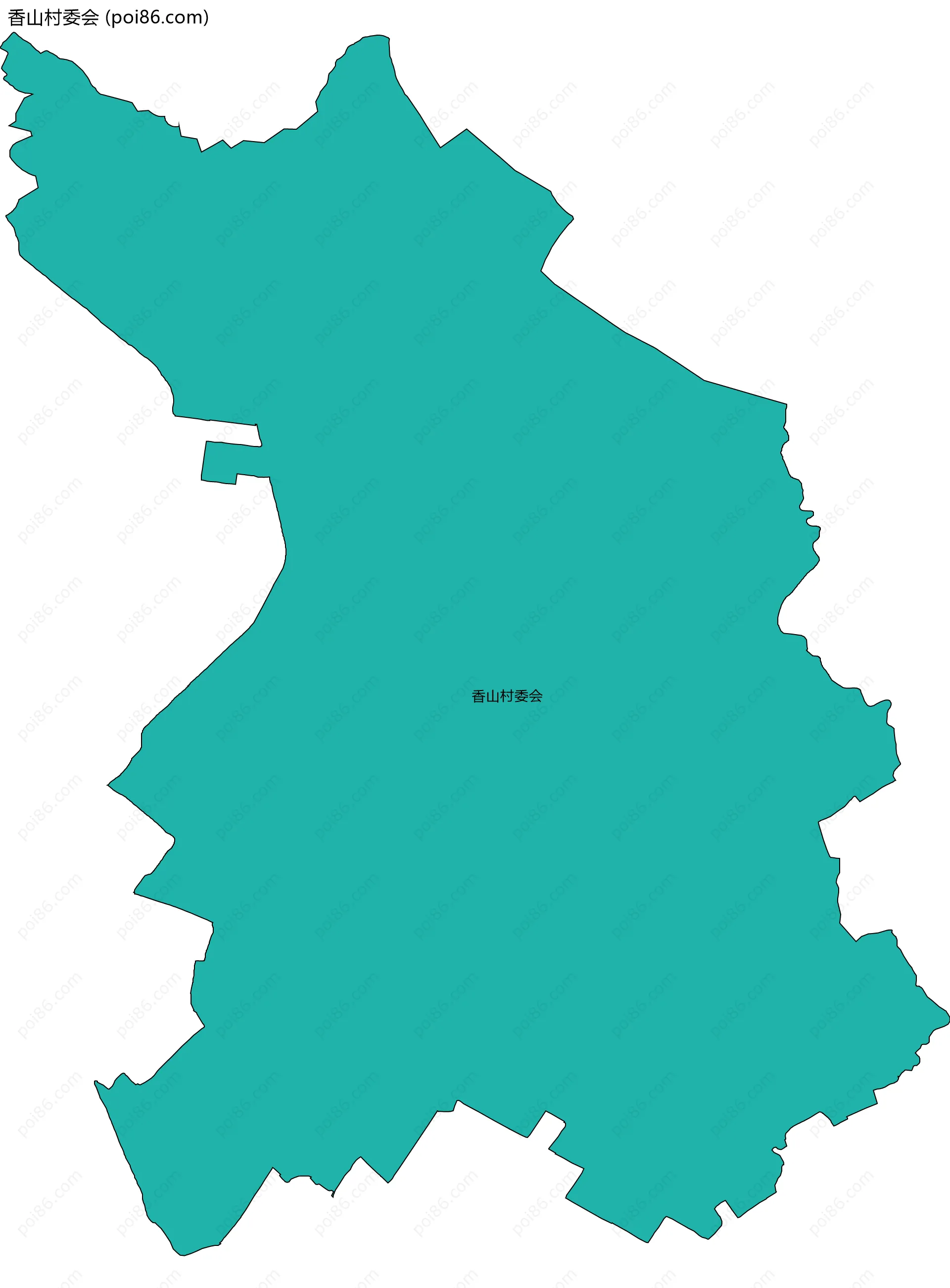 香山村委会边界地图