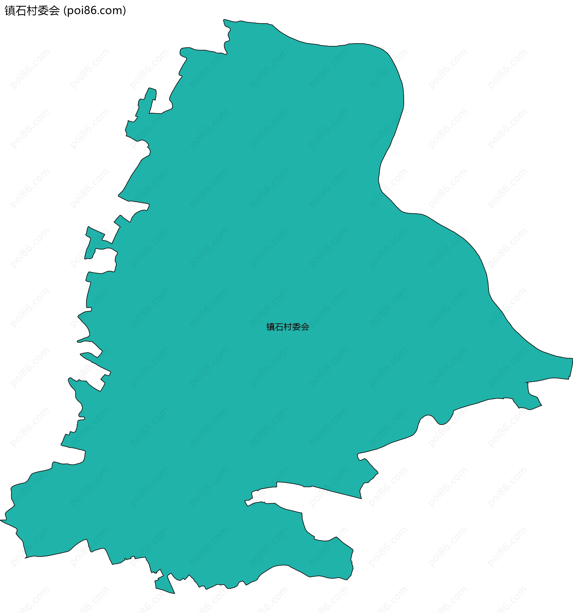 镇石村委会边界地图