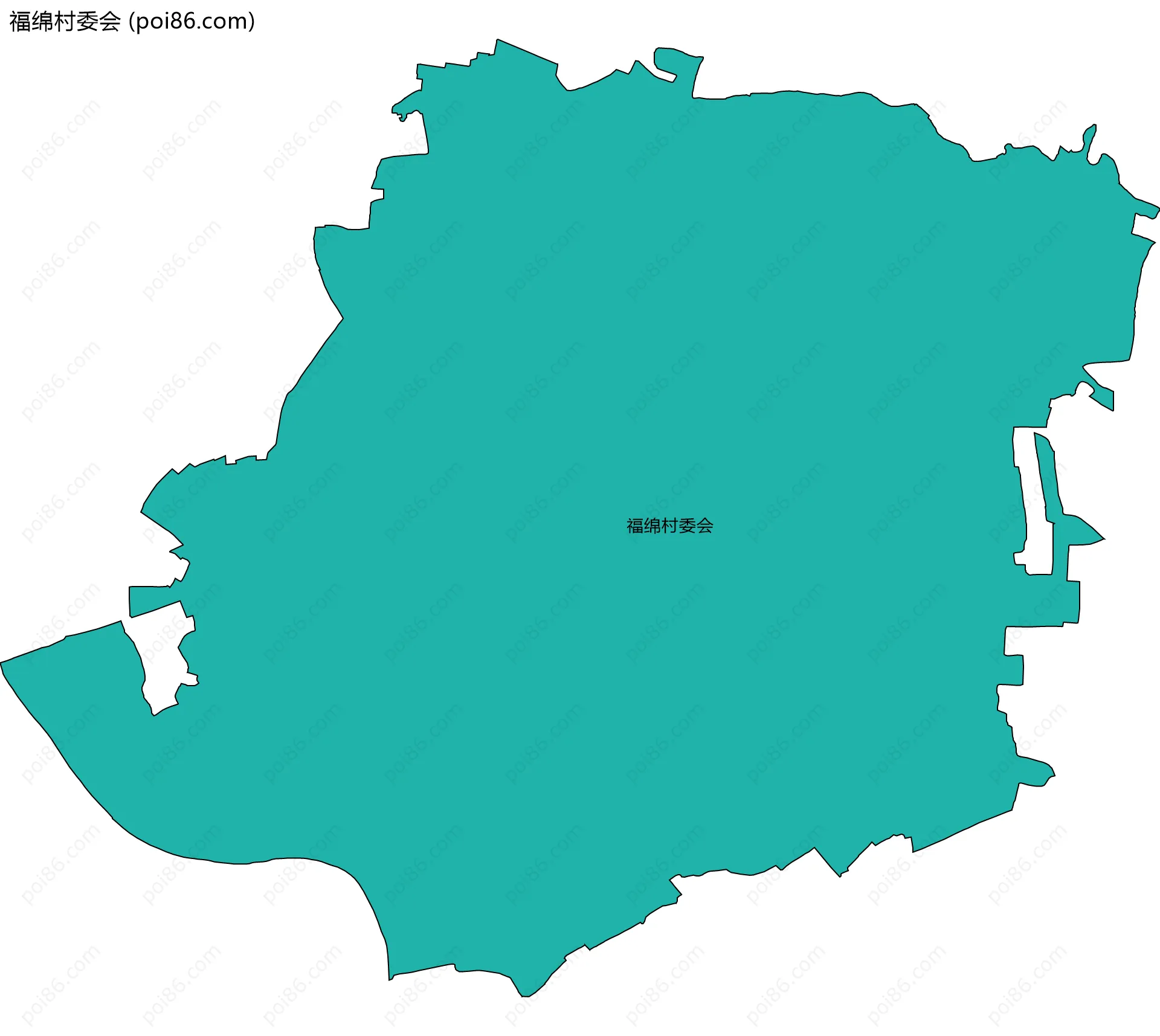 福绵村委会边界地图