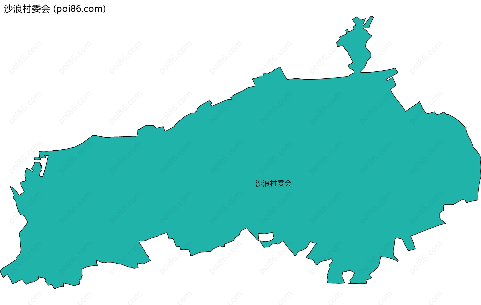 沙浪村委会边界地图