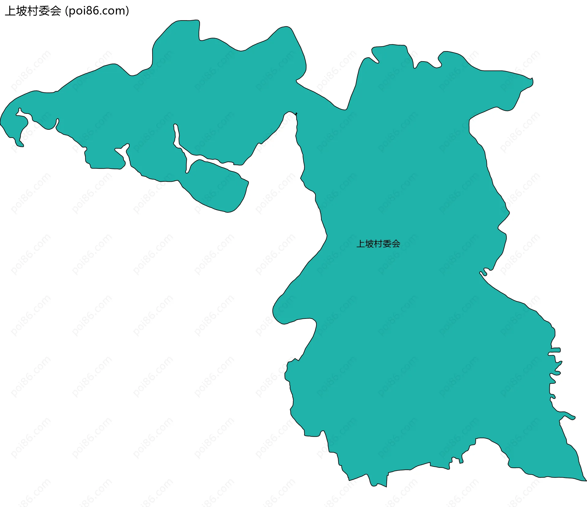 上坡村委会边界地图