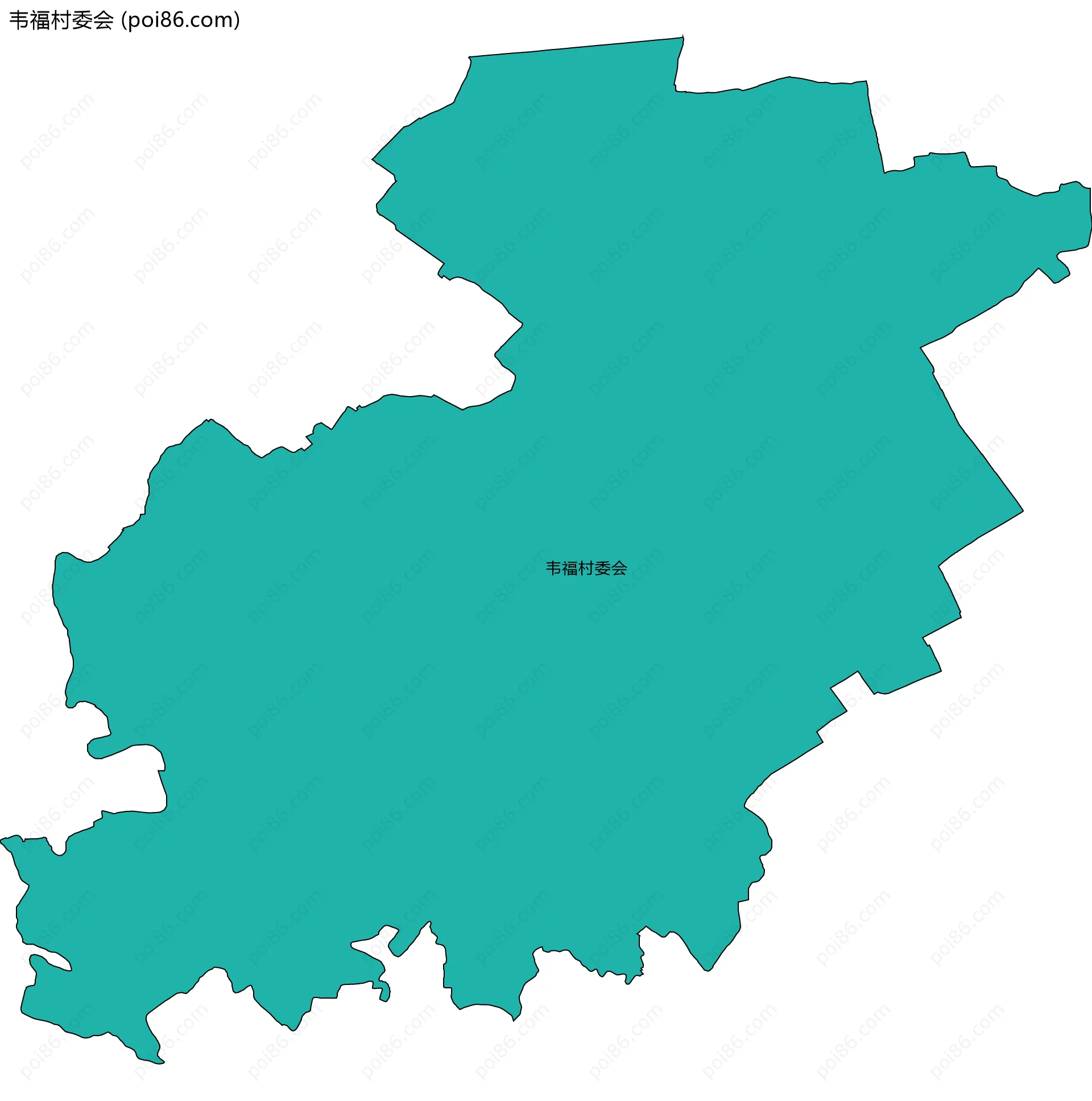 韦福村委会边界地图