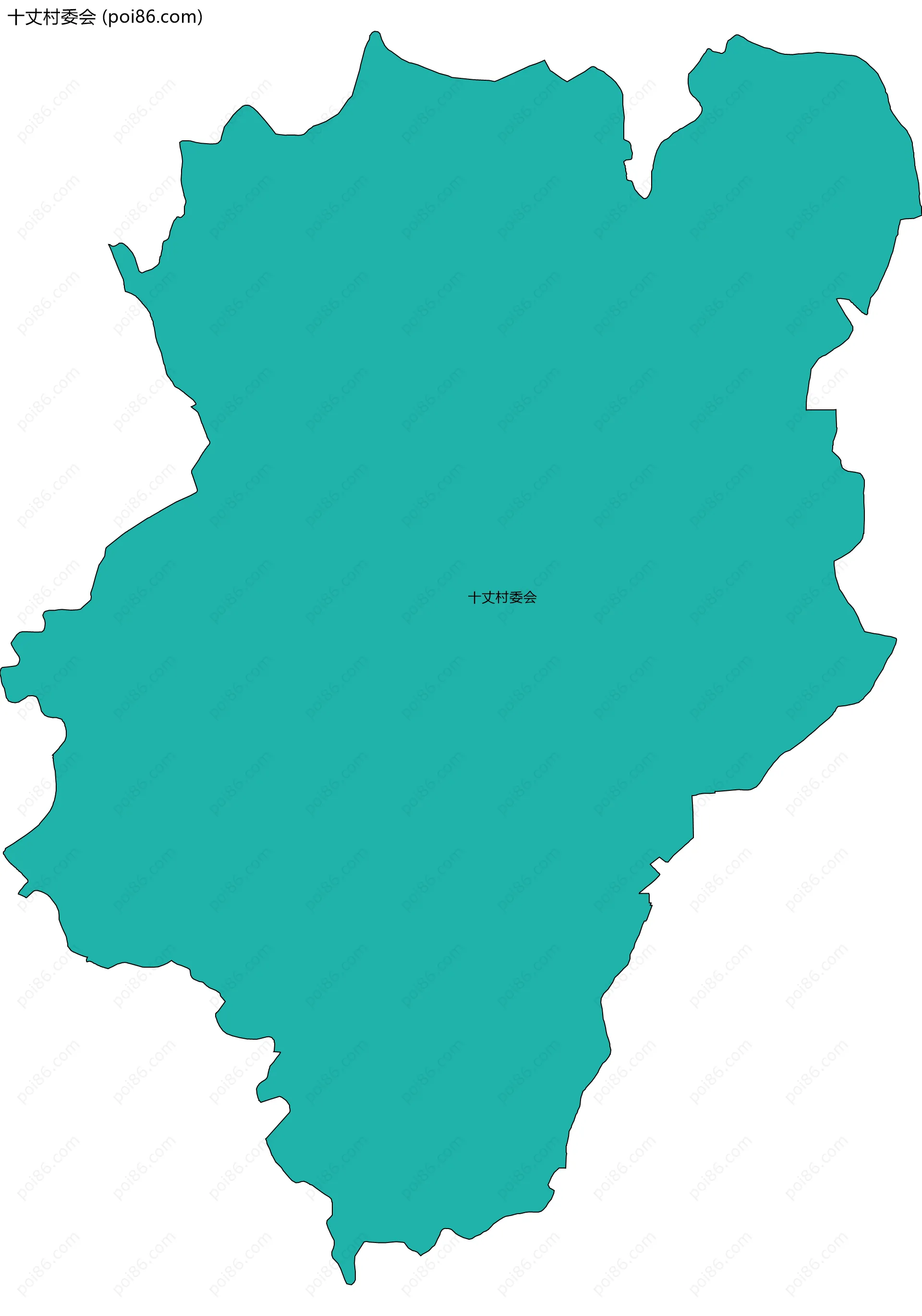 十丈村委会边界地图