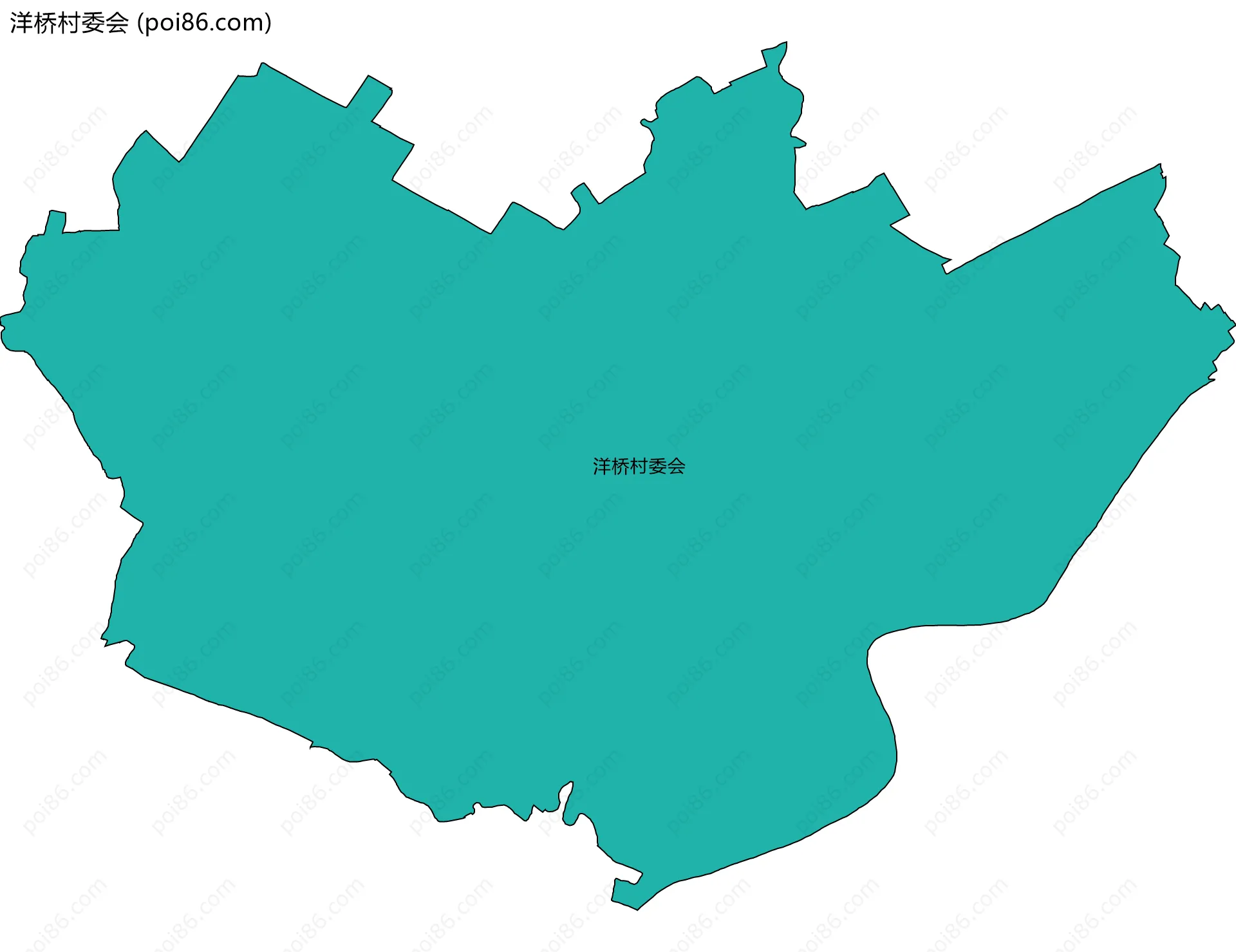 洋桥村委会边界地图