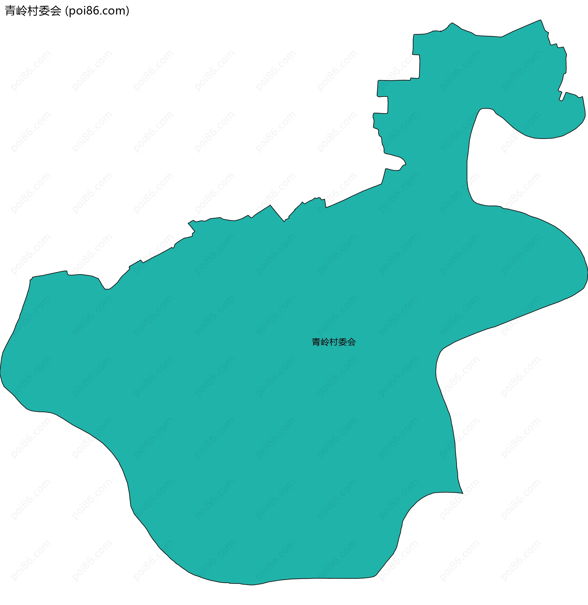 青岭村委会边界地图