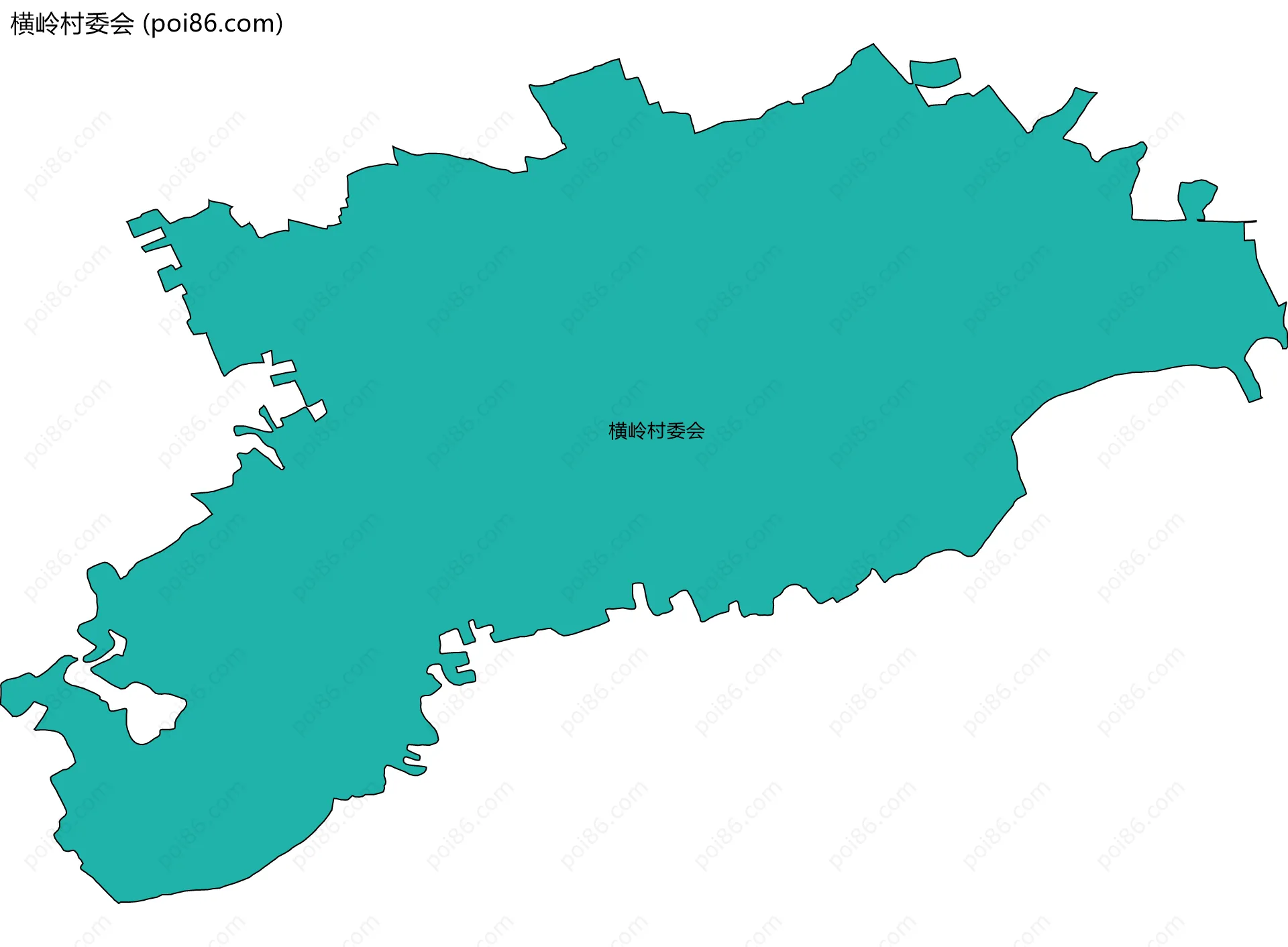 横岭村委会边界地图