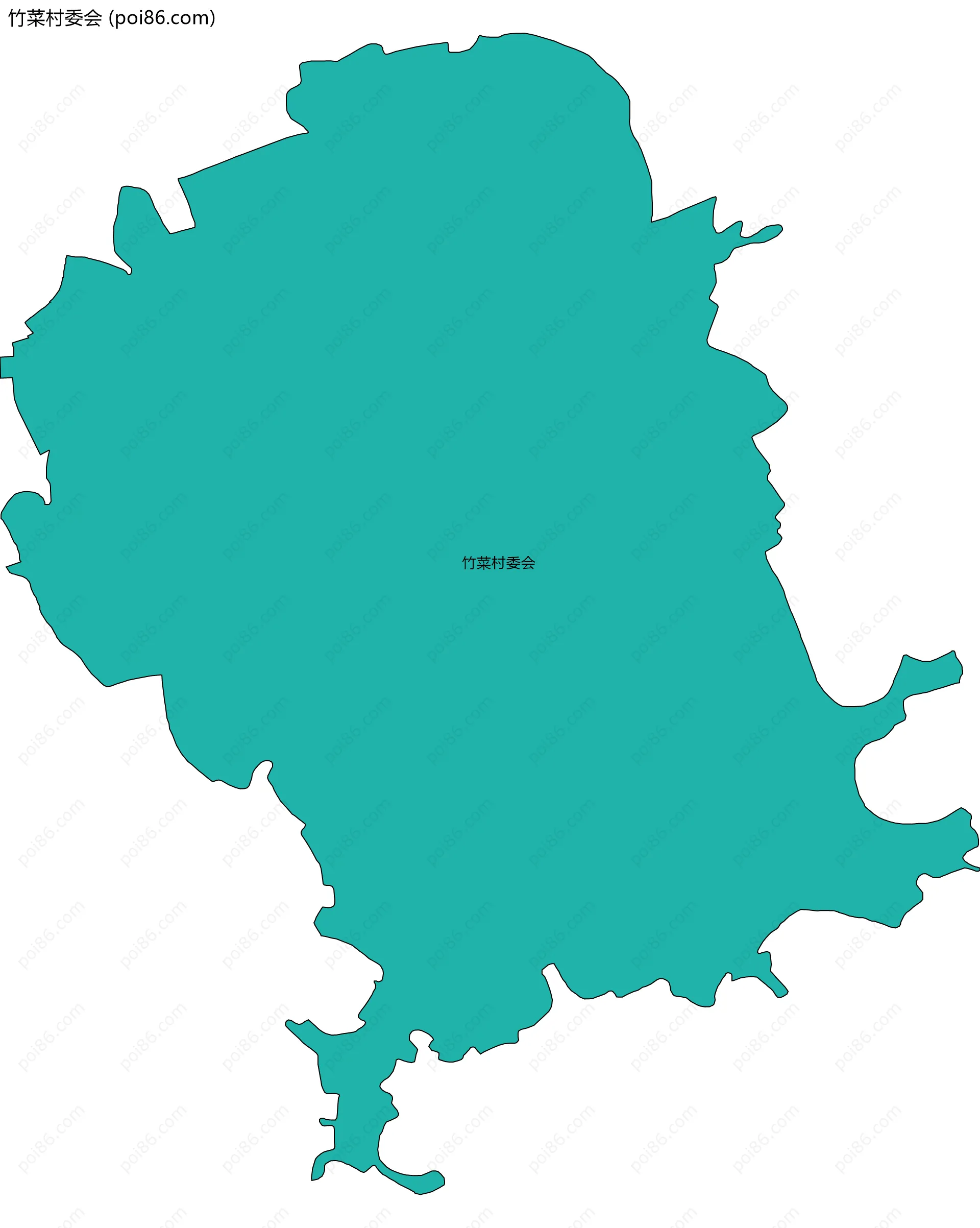 竹菜村委会边界地图