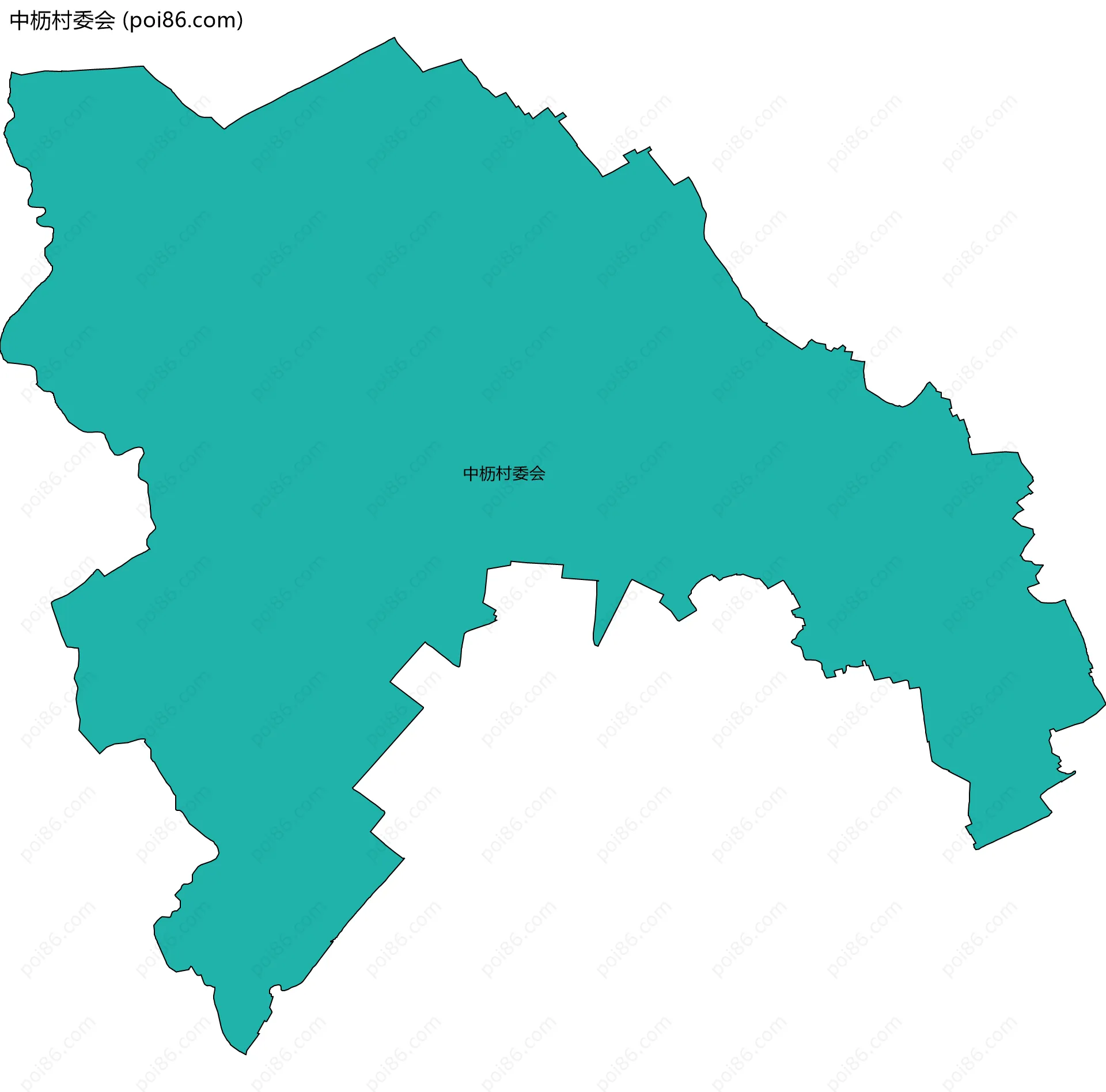 中枥村委会边界地图