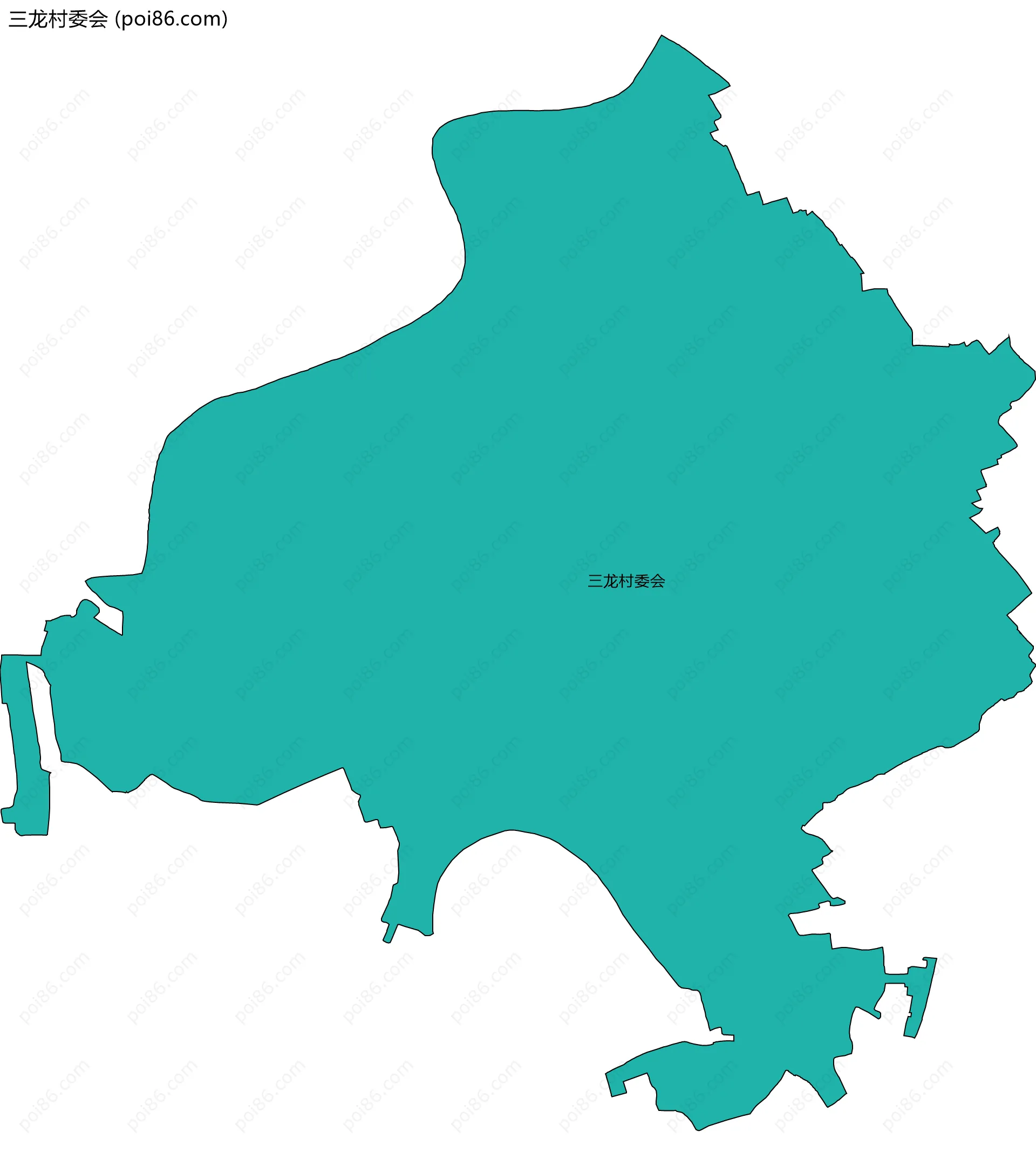 三龙村委会边界地图