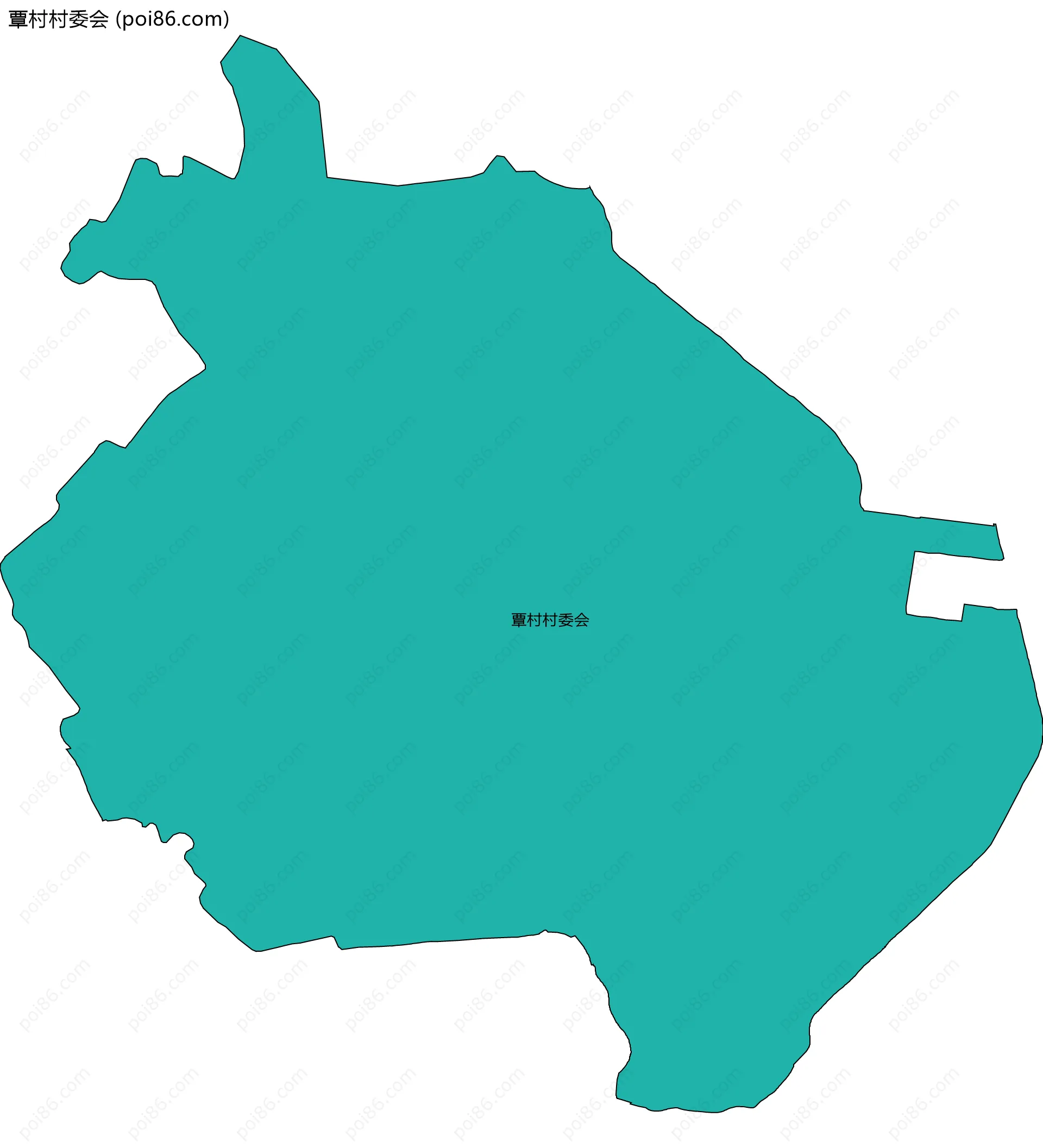 覃村村委会边界地图