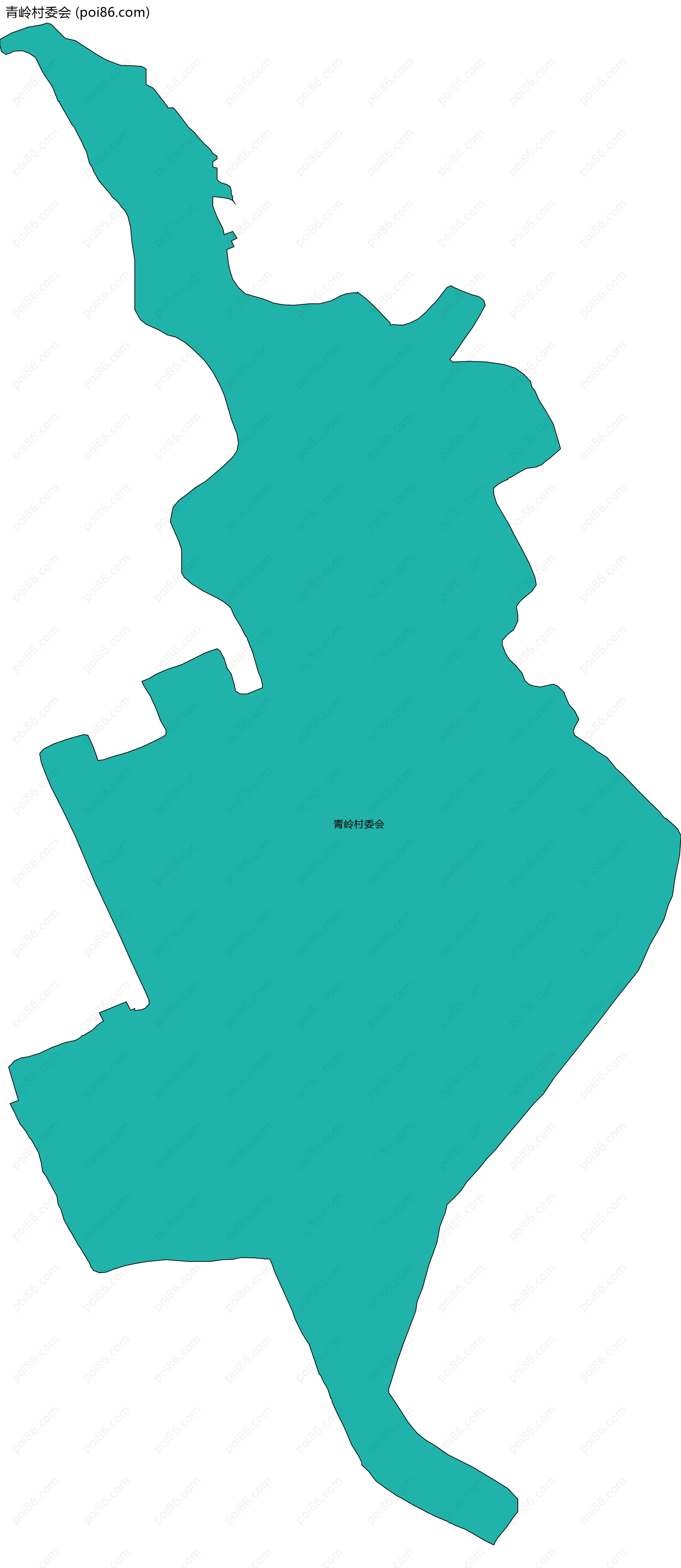 青岭村委会边界地图