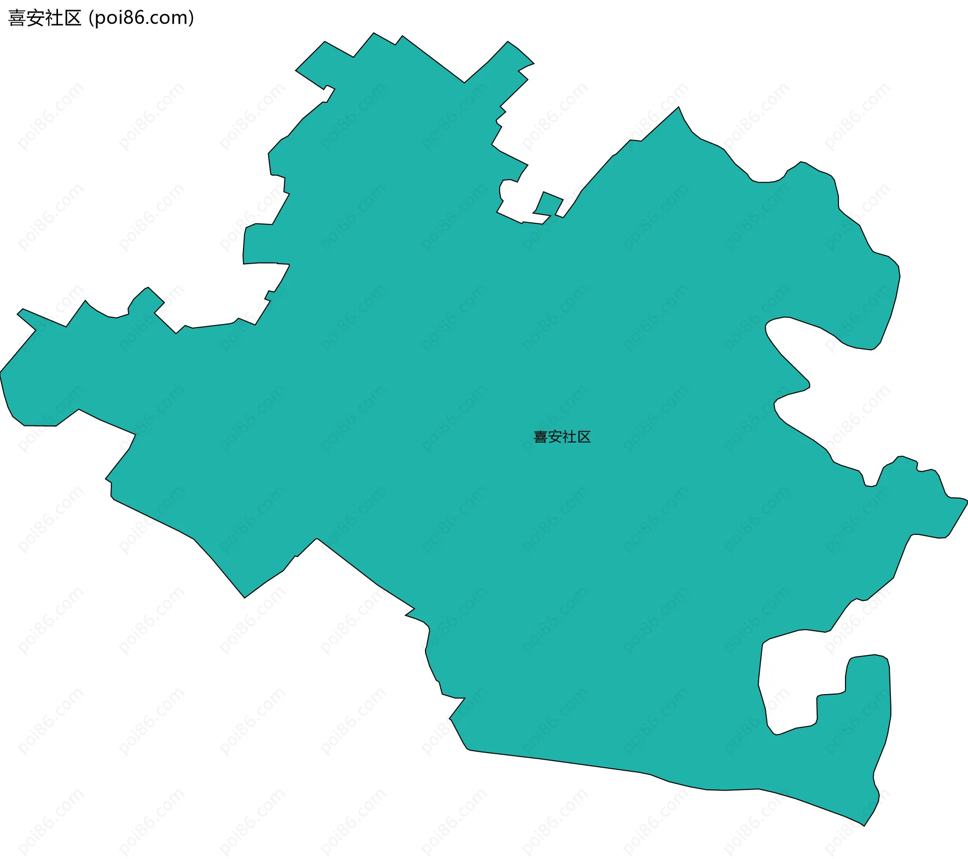 喜安社区边界地图