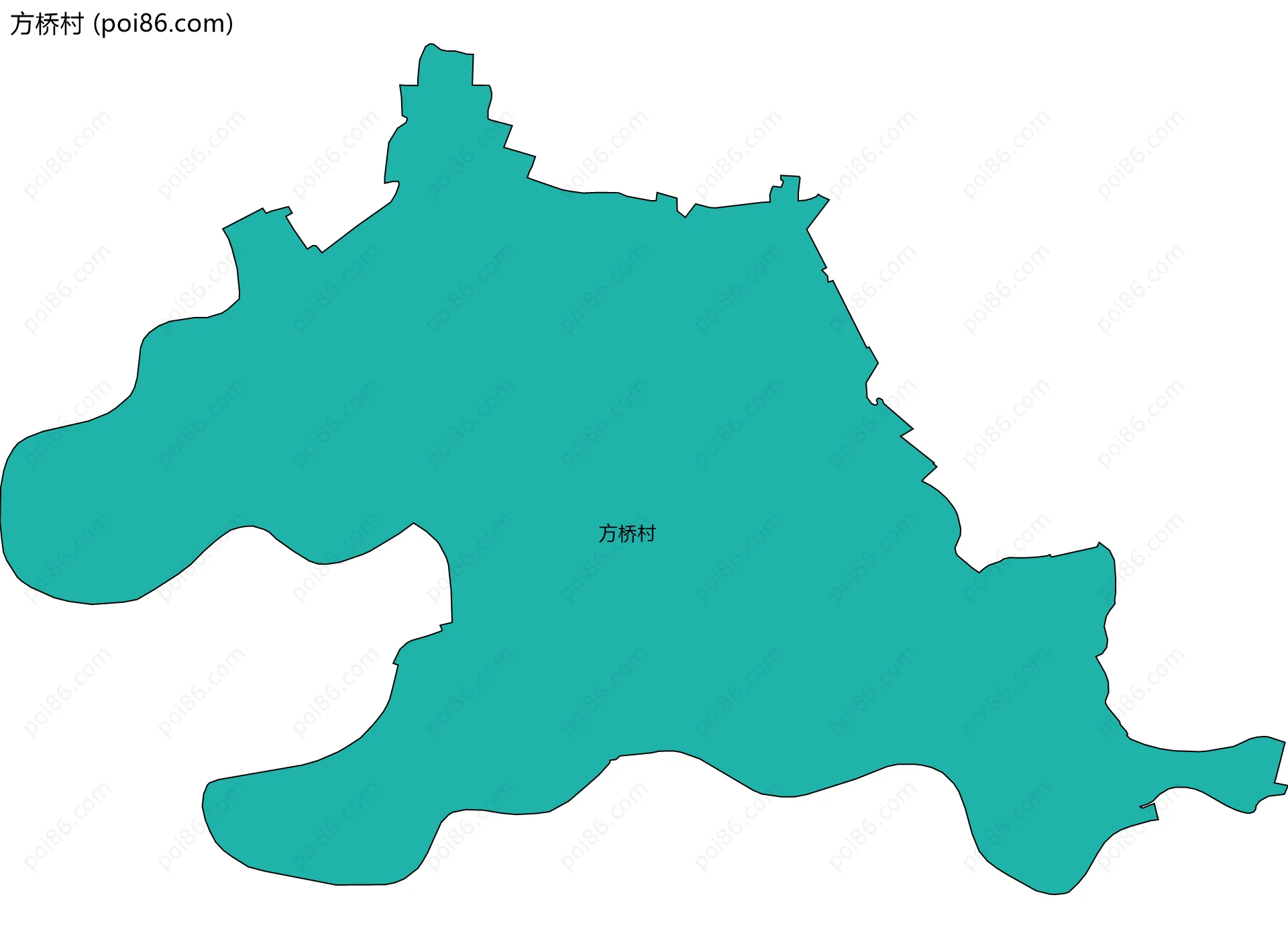 方桥村边界地图