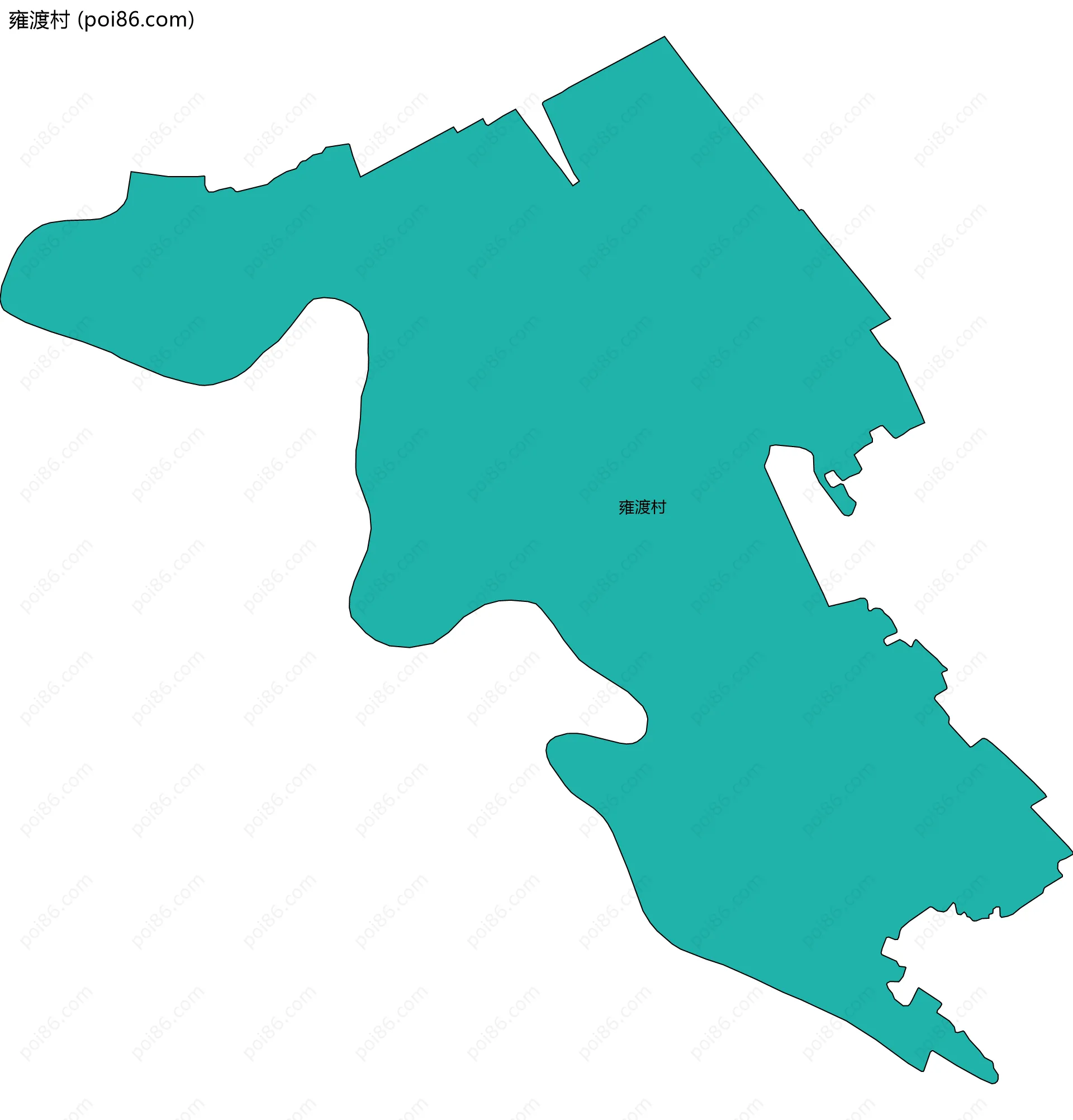 雍渡村边界地图