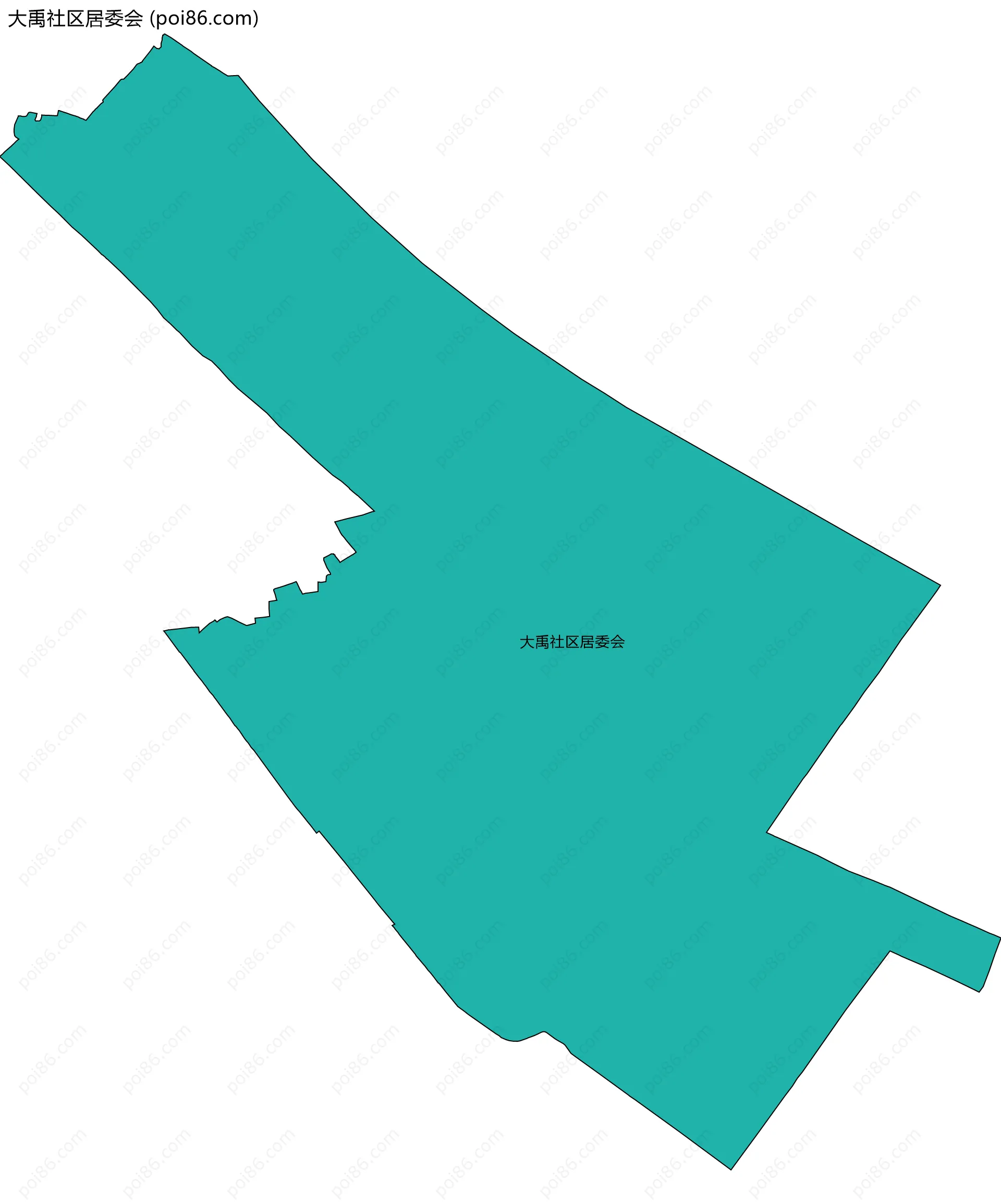 大禹社区居委会边界地图