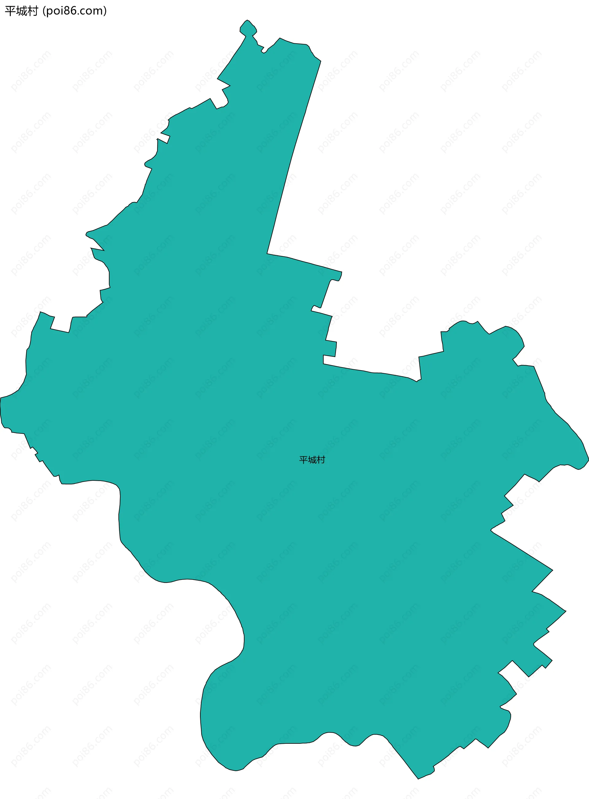 平城村边界地图