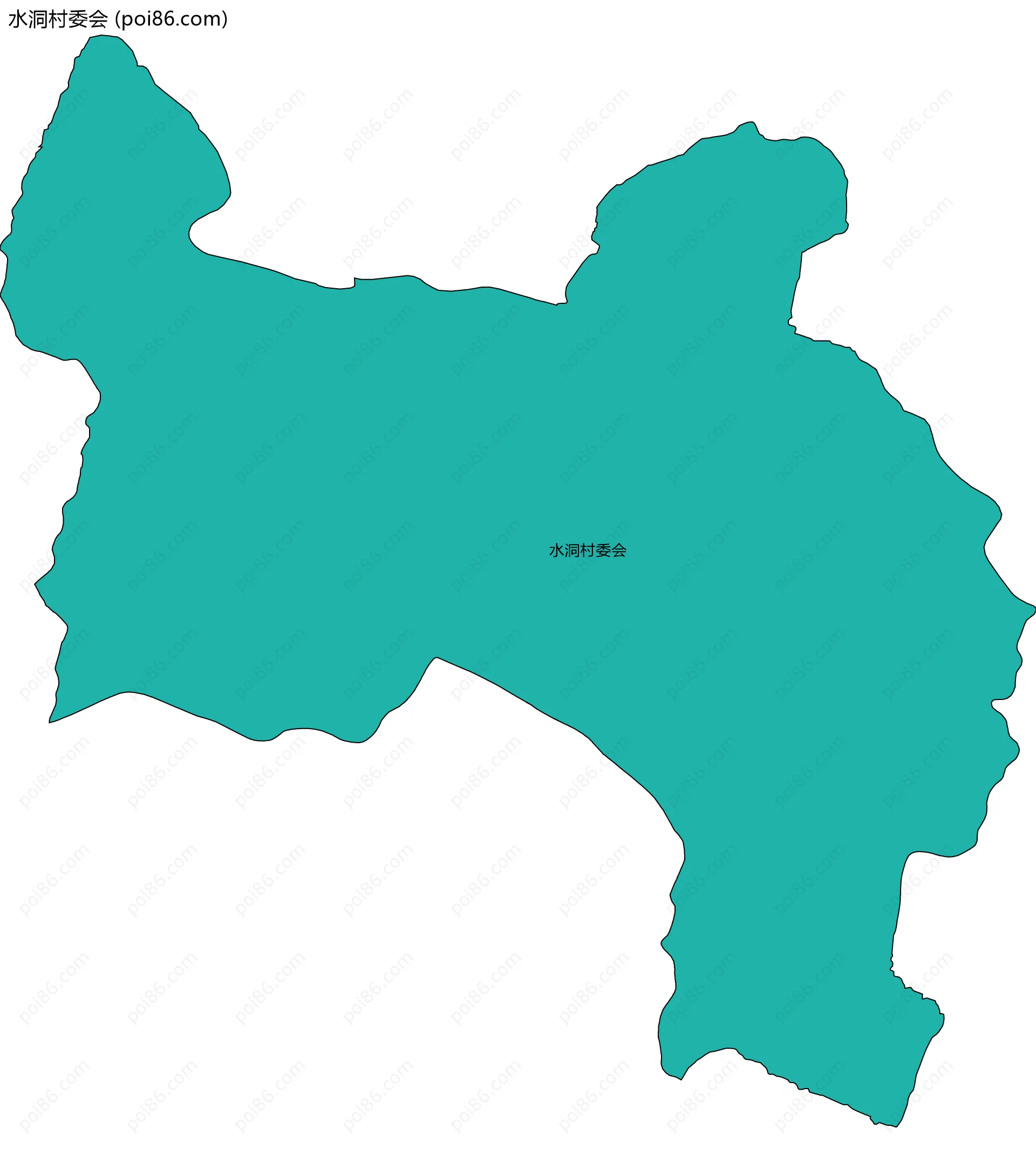 水洞村委会边界地图