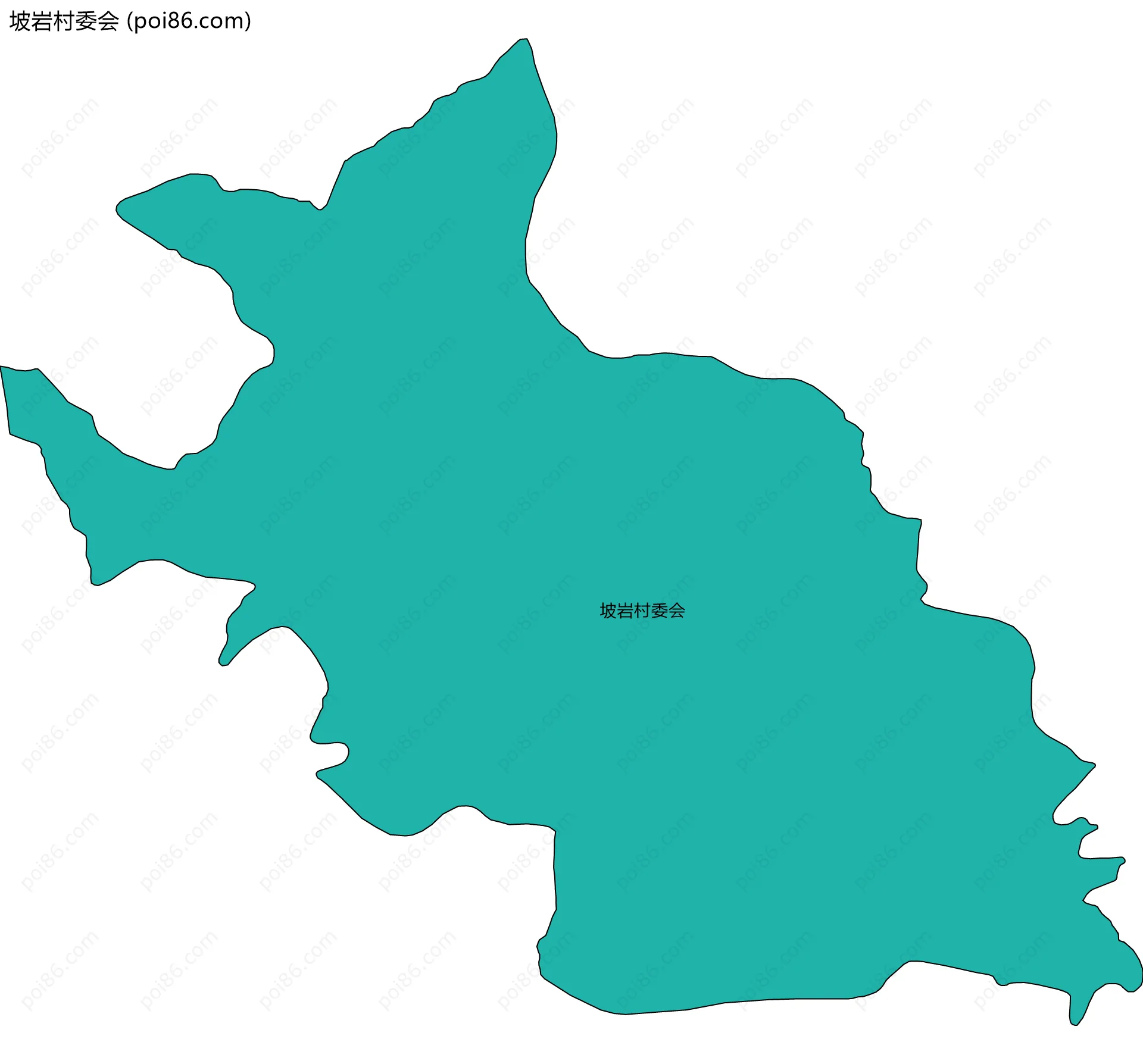 坡岩村委会边界地图