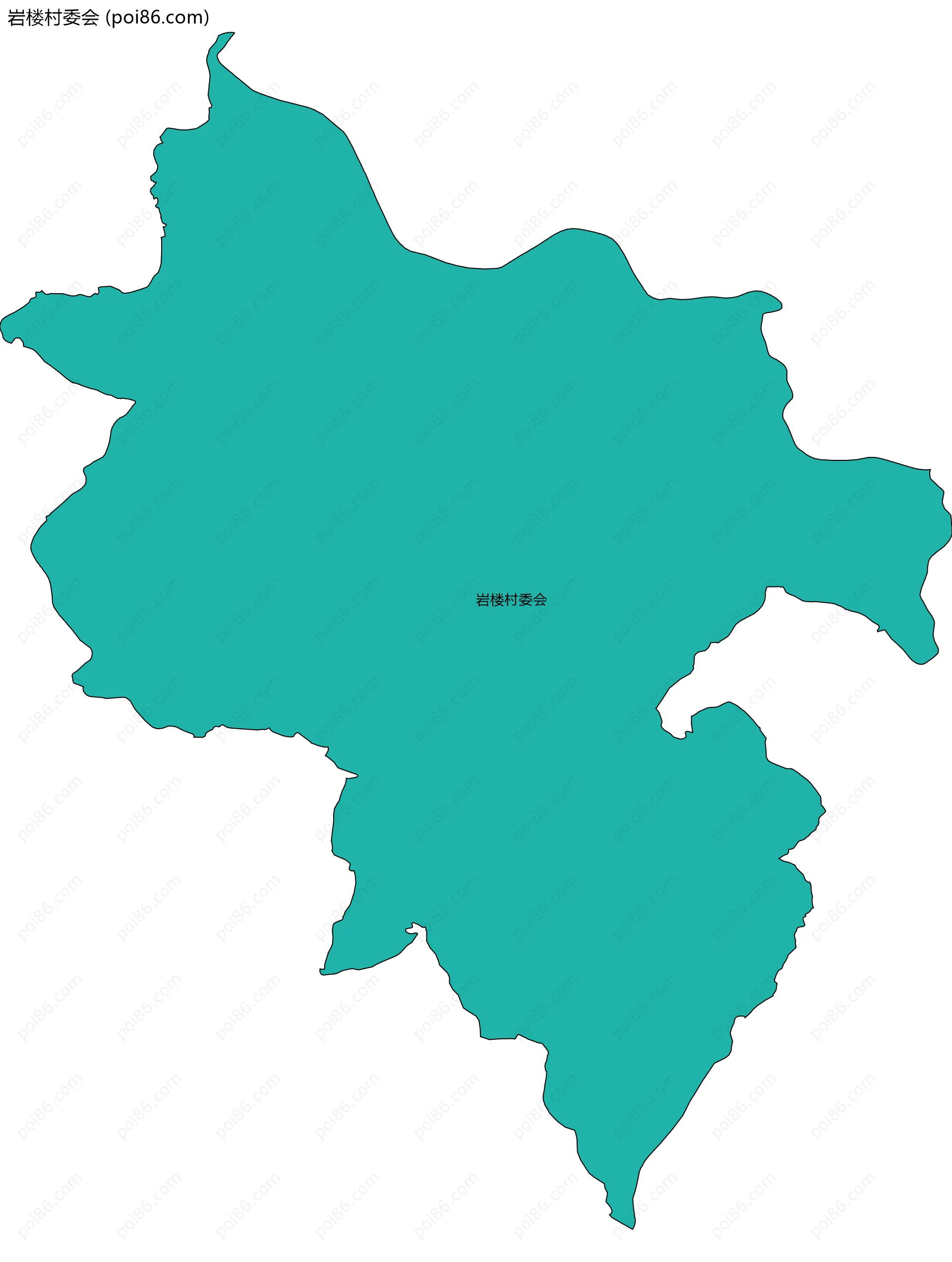岩楼村委会边界地图