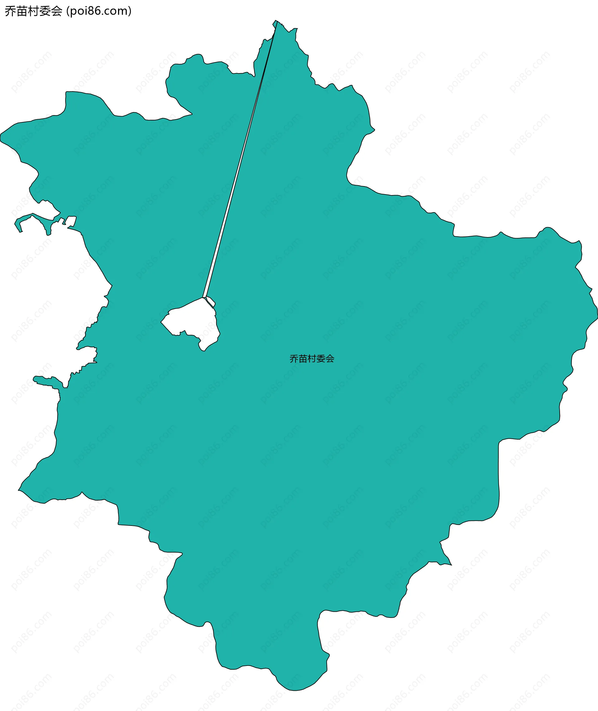 乔苗村委会边界地图