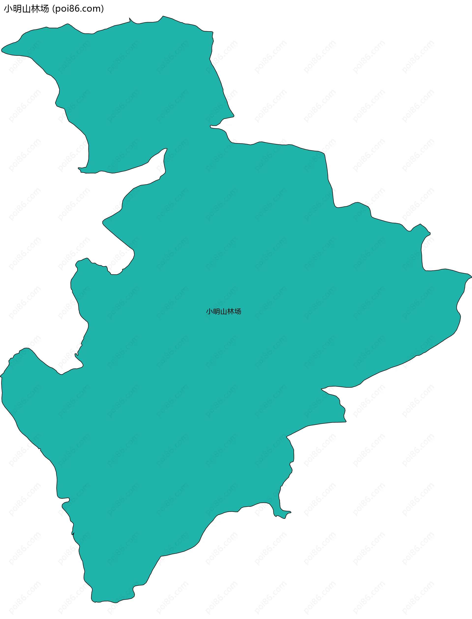 小明山林场边界地图