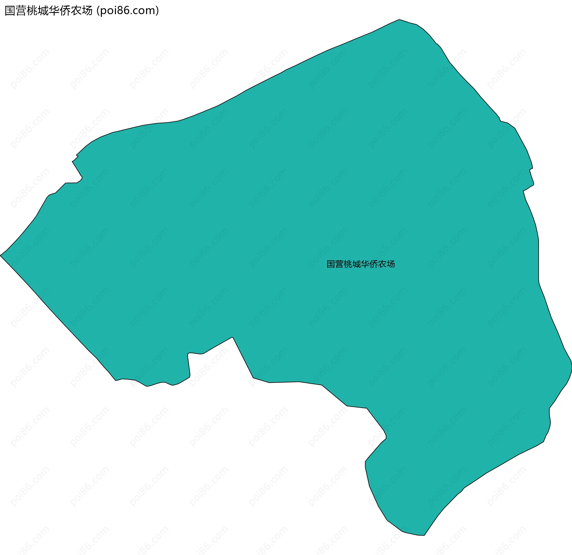 国营桃城华侨农场边界地图