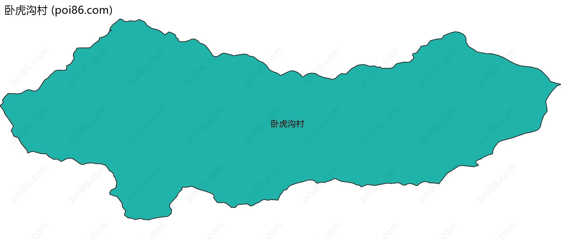 卧虎沟村边界地图