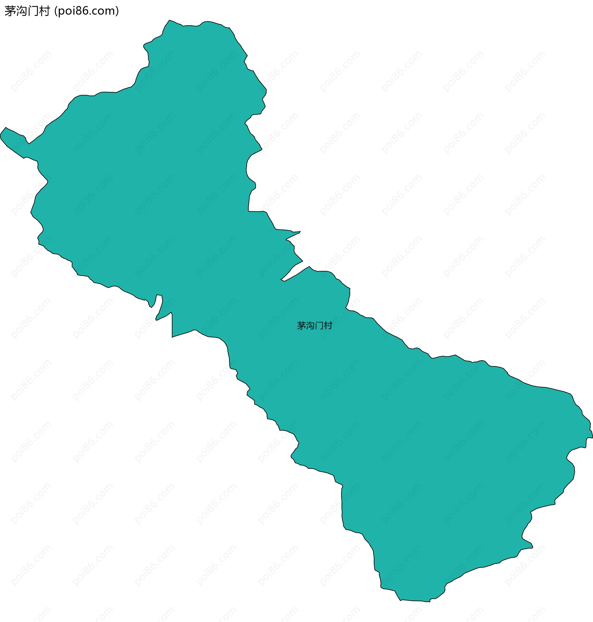 茅沟门村边界地图