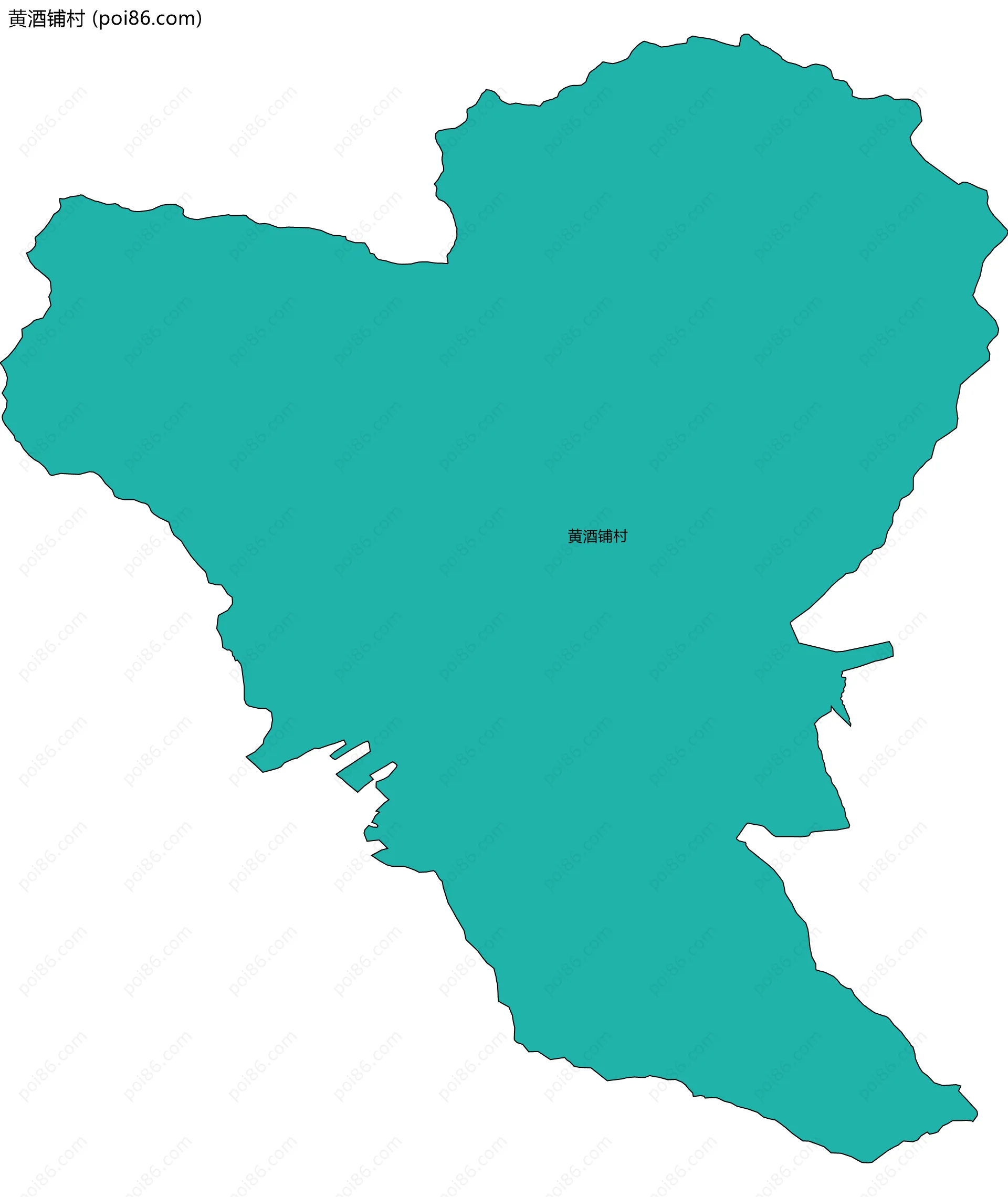 黄酒铺村边界地图